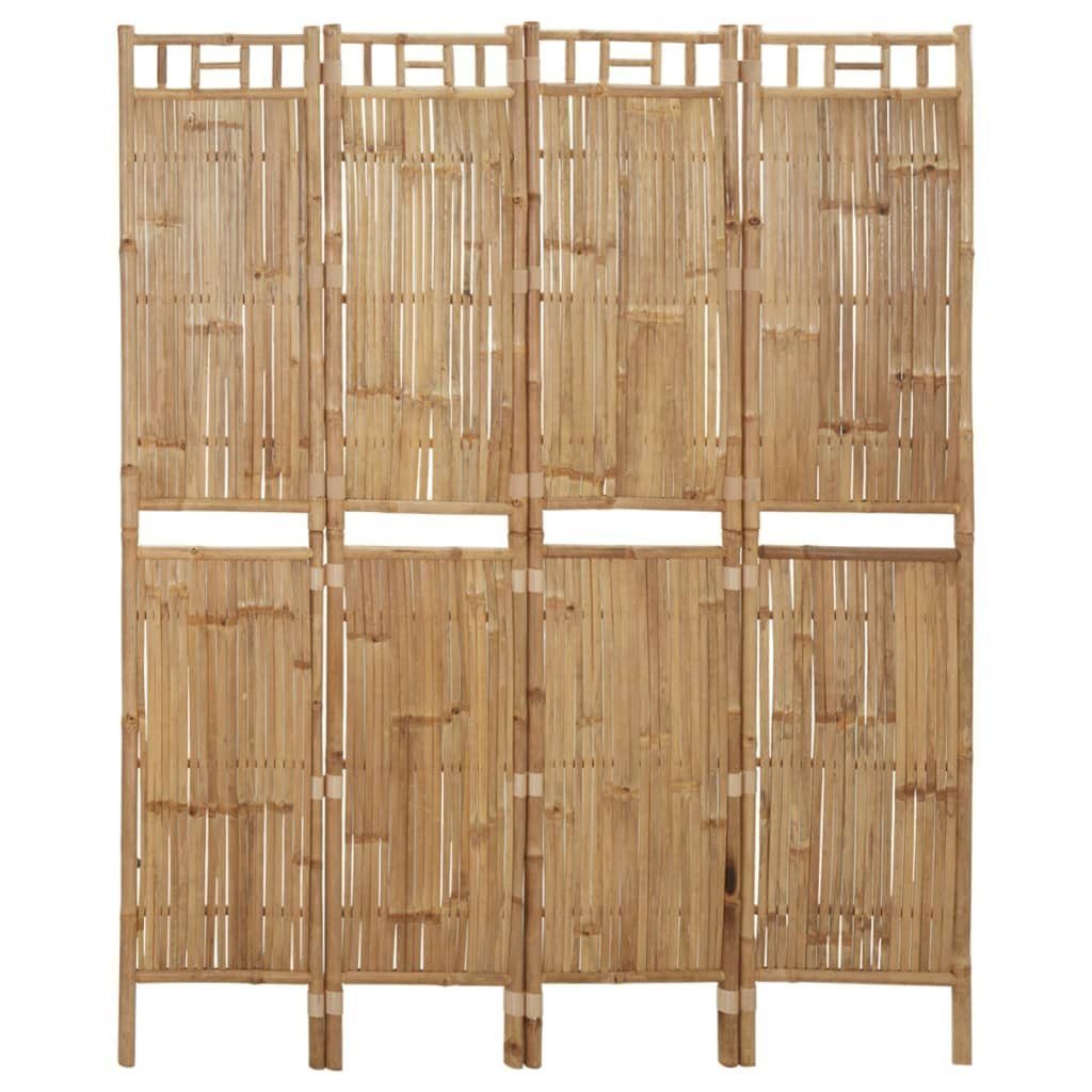 furnicato Raumteiler 4-tlg. Bambus 160x180 cm