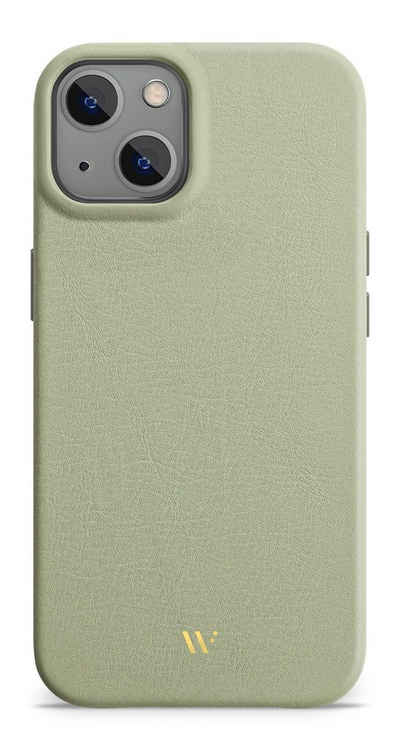 wiiuka Smartphone-Hülle skiin MACARON Handyhülle für iPhone 13 mini, Handgefertigt - Deutsches Leder, Premium Case