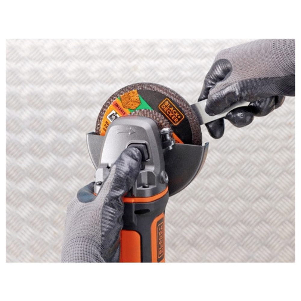 Black + Decker Winkelschleifer Black & Decker BCG720N-XJ Akku-Winkelschleifer 125 mm ohne Akku, ohn