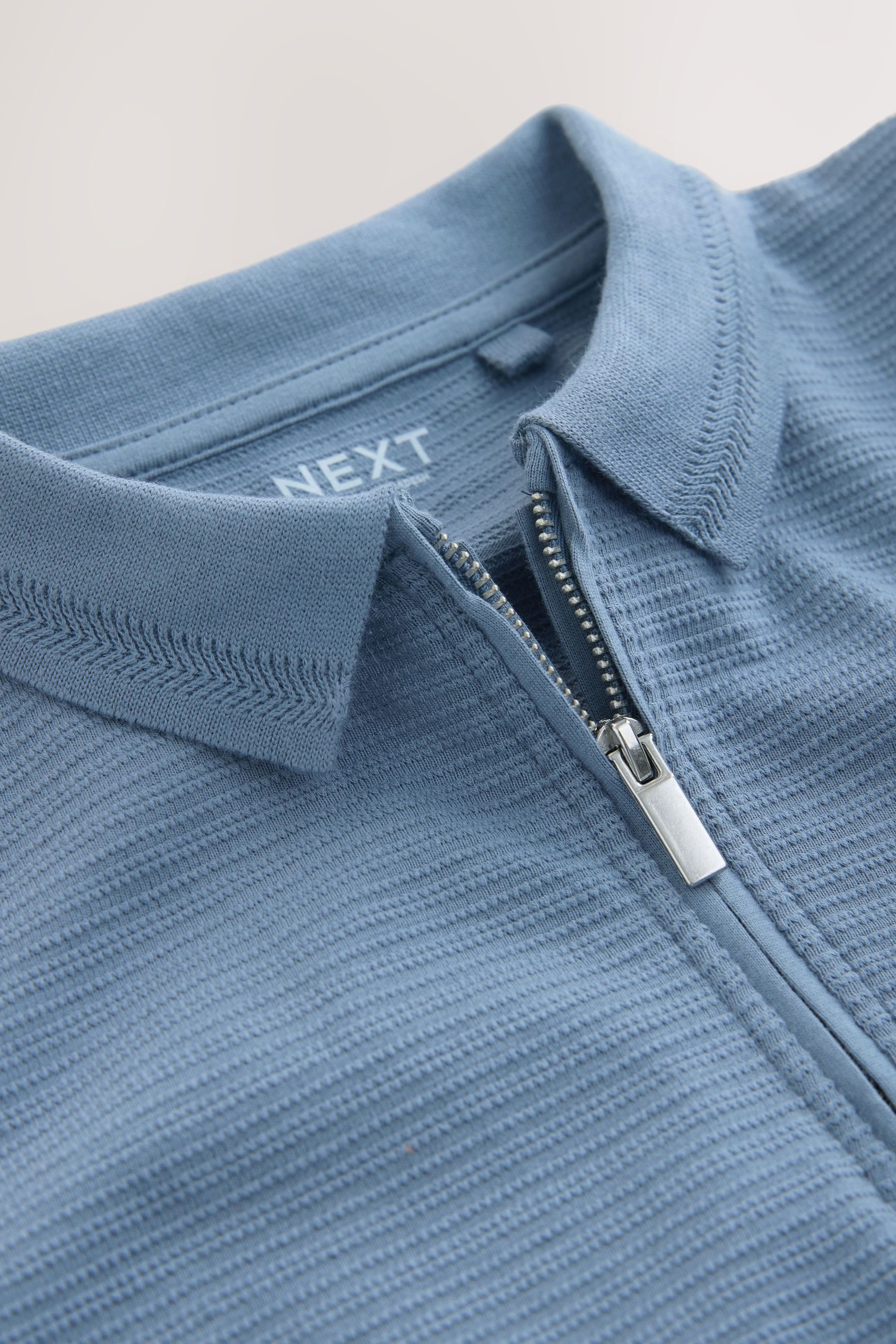 Next Poloshirt Kurzärmeliges Polohemd mit Reißverschluss (1-tlg)