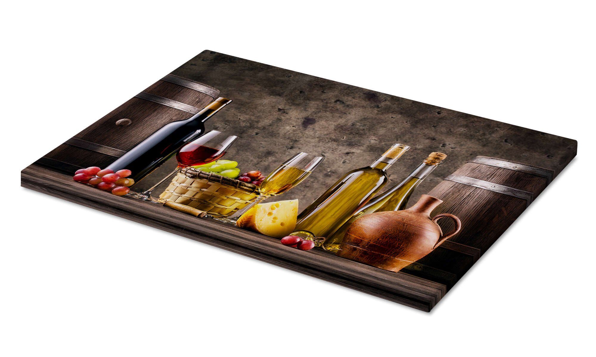 Posterlounge Wandbild Wein, Trauben, Fässer und Käse, Editors Choice, erhältlich als Poster, Leinwandbild, Wandsticker oder Acrylglasbild