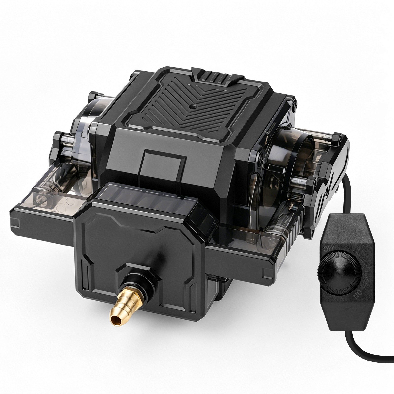 XIIW Teichbelüfter 42W 80L/Min Aquarium Luftpumpe Aquarienpumpe Regelbare Belüfterpumpe, 4800 l/h, (Alu Sauerstoffpumpe mit 12 Ausgänge & Dual-Kanal-Kupfermotor), für Aquarium Teich Hydroponisch und Großaquarien‌