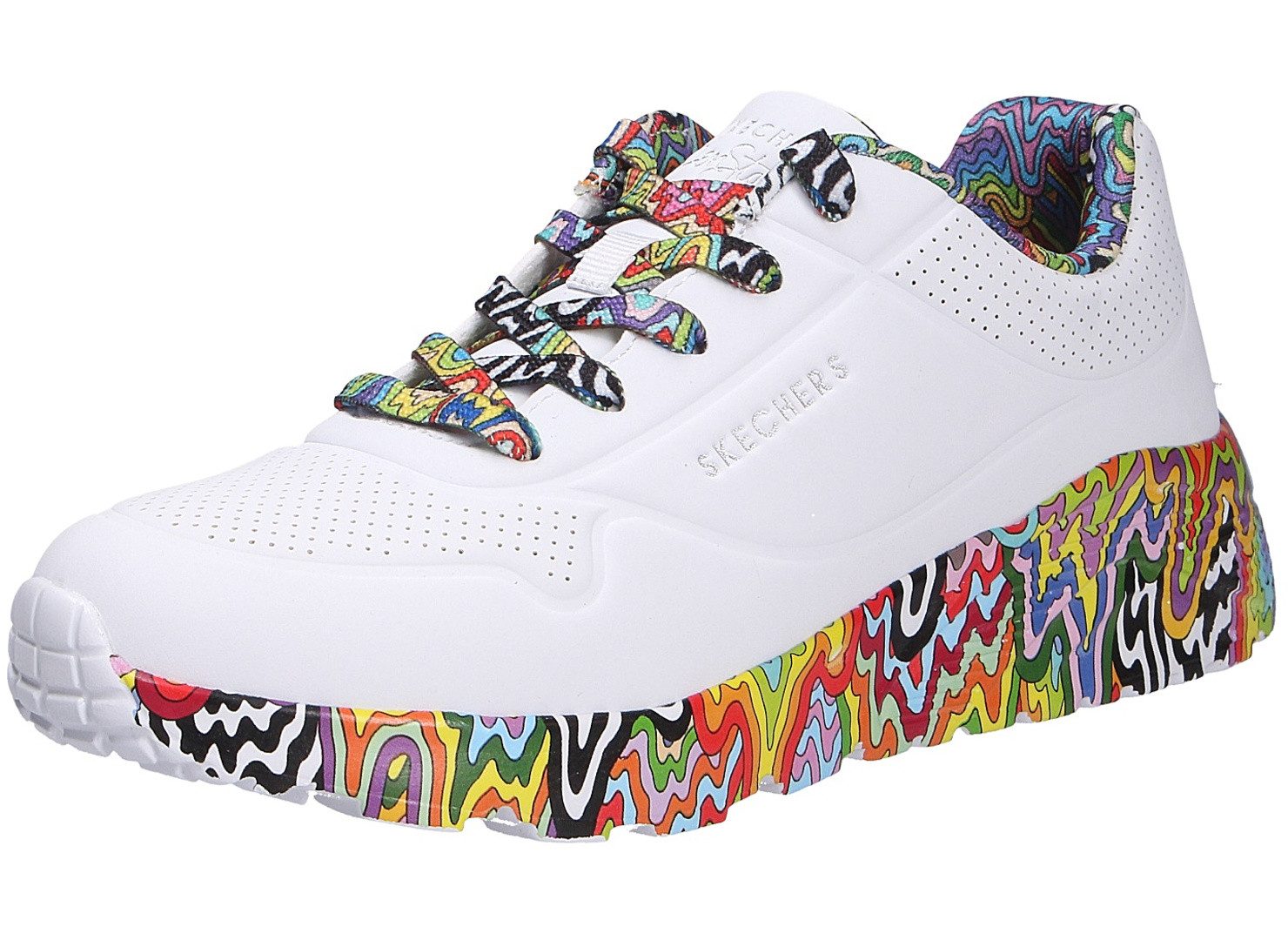Skechers Skechers Mädchen Halbschuh weiß Größe Schnürschuh