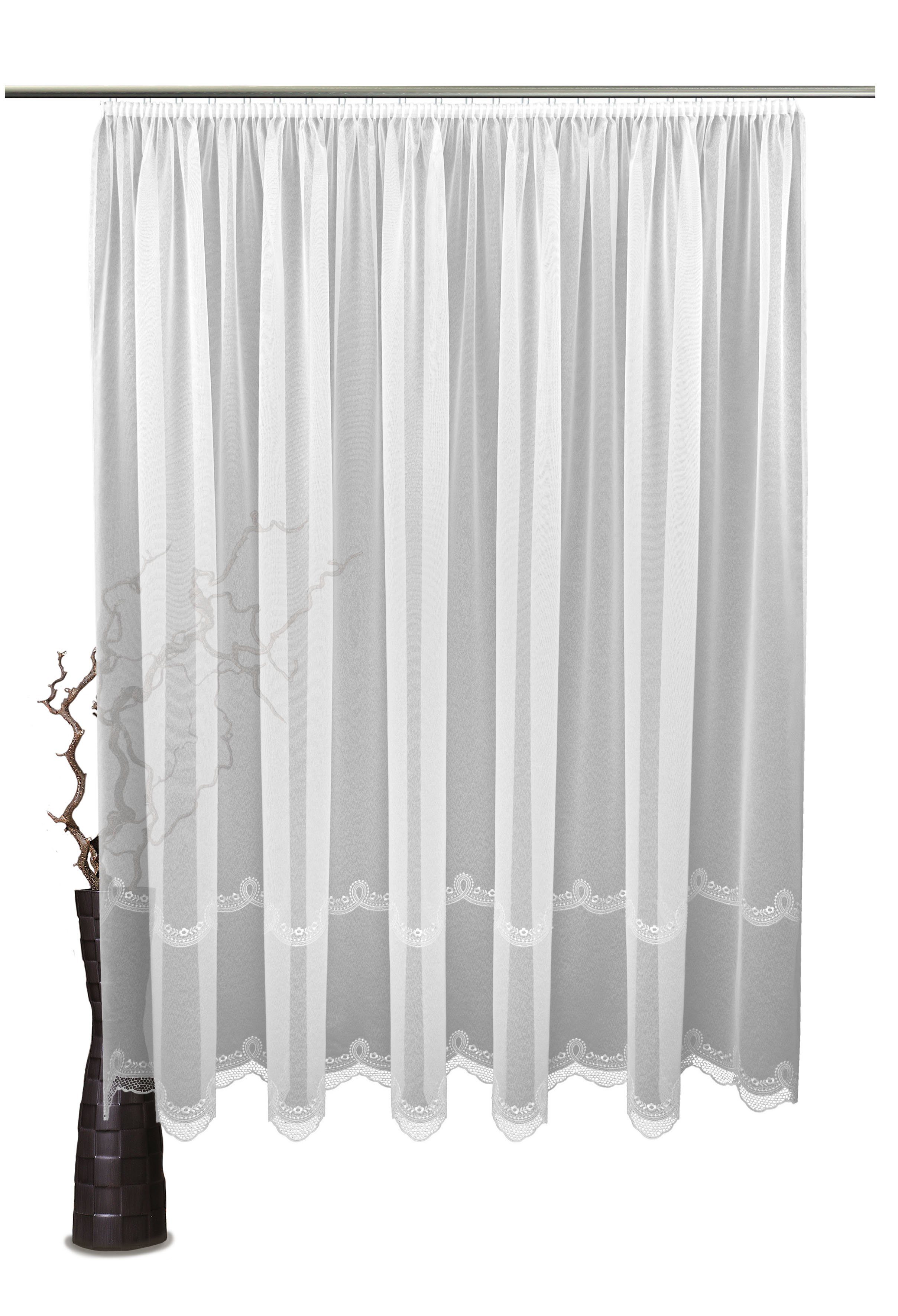 Gardine nach Maß Ciara, VHG, Kräuselband (1 St), transparent, Polyester