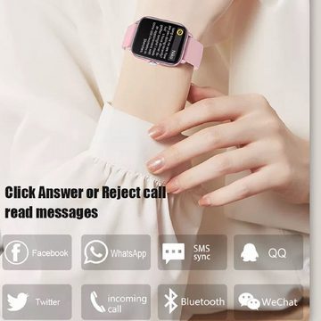 Karen M Y22 Smartwatch (1.7 Zoll), HD-Bildschirm, Bluetooth-Anruf, 235mAh, IP67, Musiksteuerung