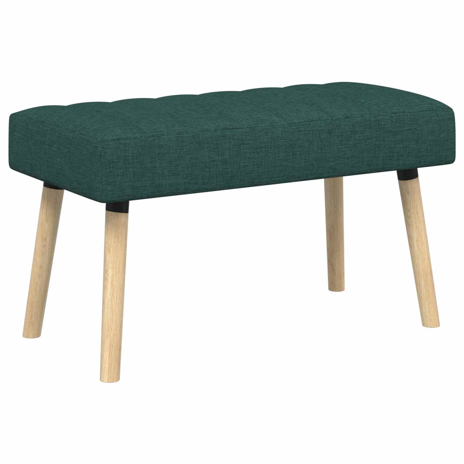 vidaXL Sitzbank Kanalgepolsterte Bank Dunkelgrün 80 x 40 x 46 cm Stoff (1-St)