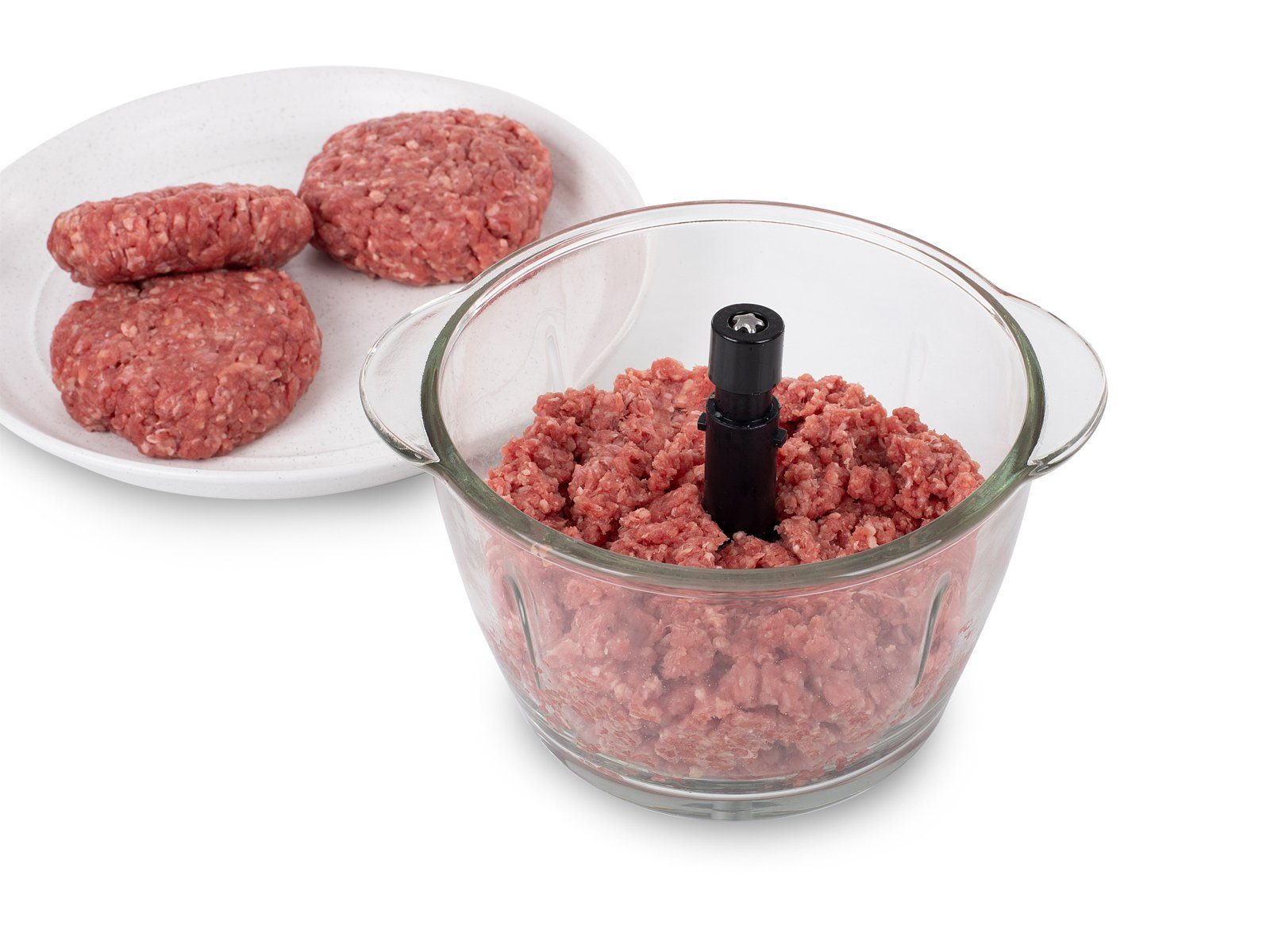 PRINCESS Zerkleinerer, 300 W, Elektrischer Food Chop-per Mehrzweck Zwiebel Gemüse-Schneider Mixer