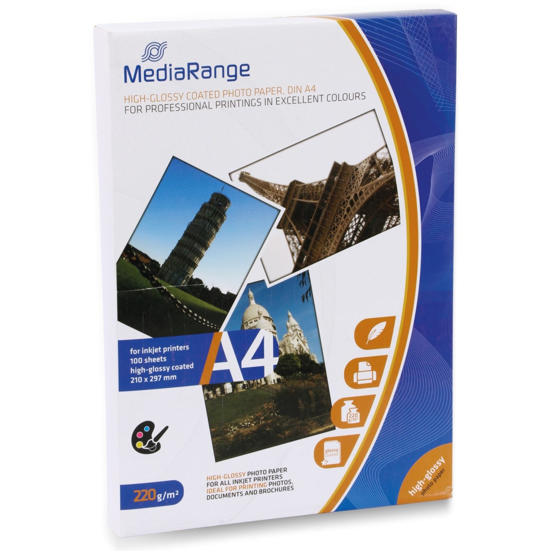 Mediarange Фотопапір MEDIARANGE Фотопапір DIN A4, 220 g/m², hochglanz