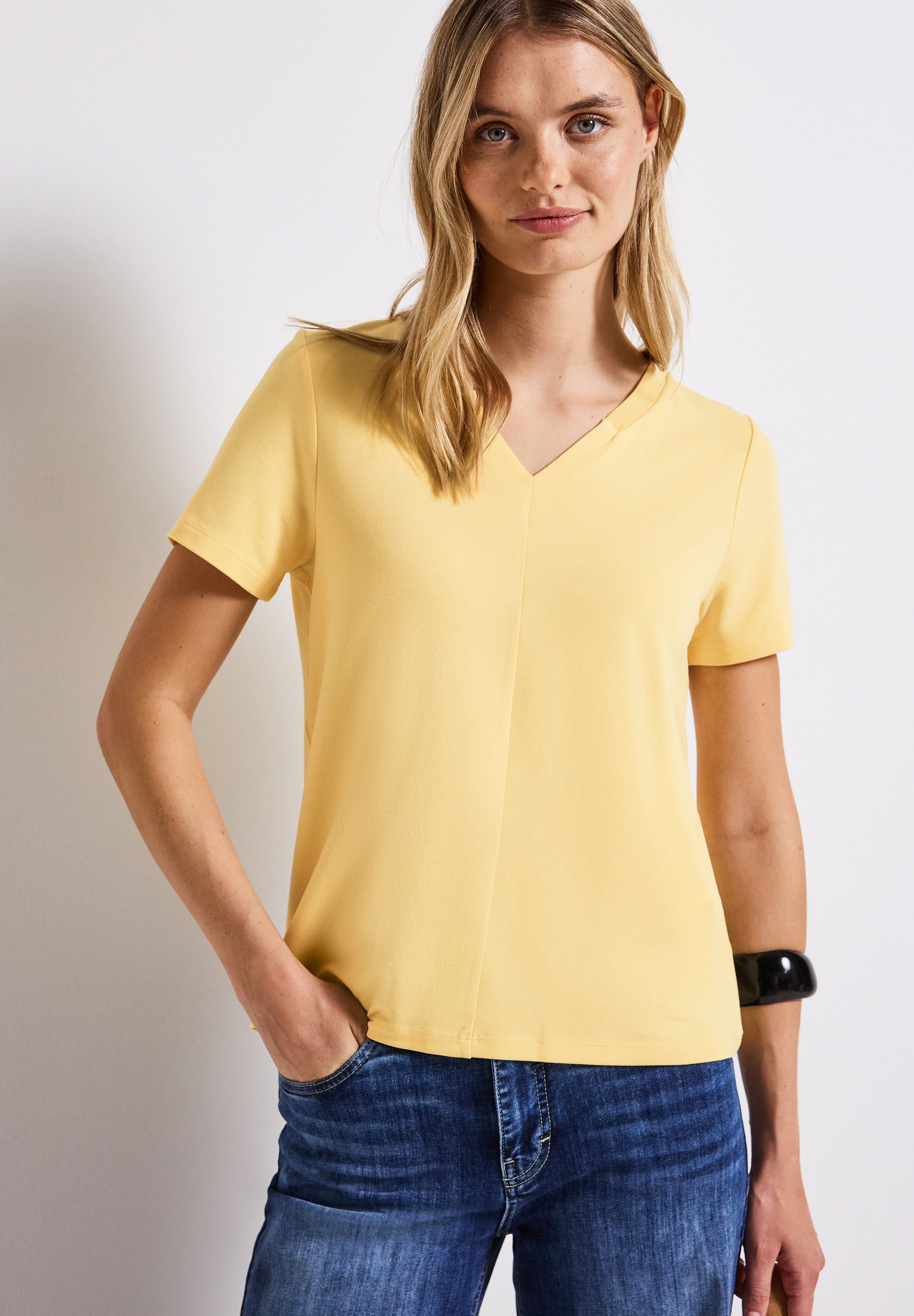 STREET ONE T-Shirt, aus strecthigem Viskosematerial günstig online kaufen