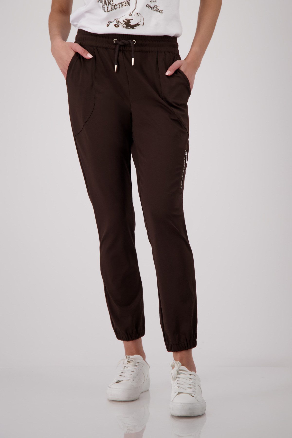 Monari Jogger Pants mit Reißverschlusstasche