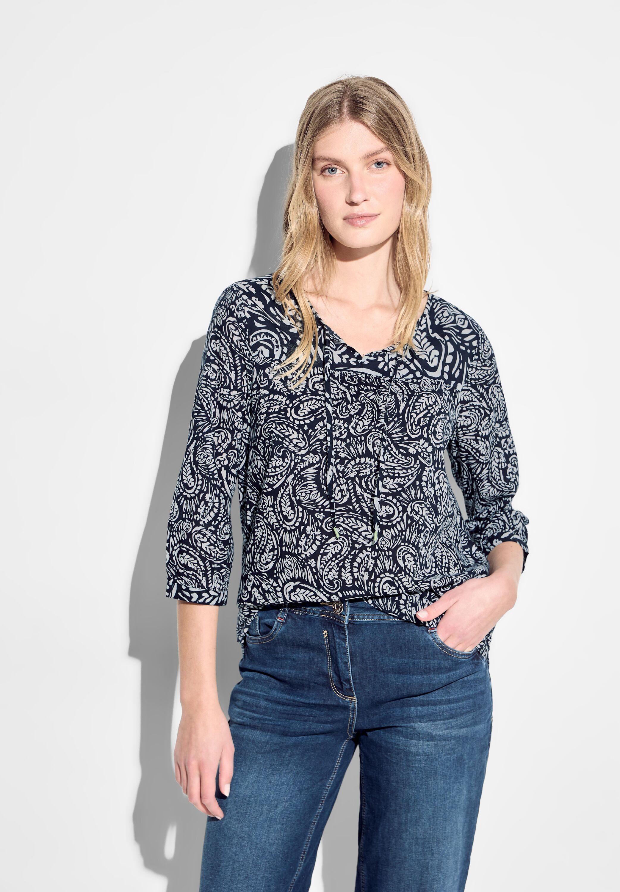 Cecil Shirtbluse aus reiner Baumwolle