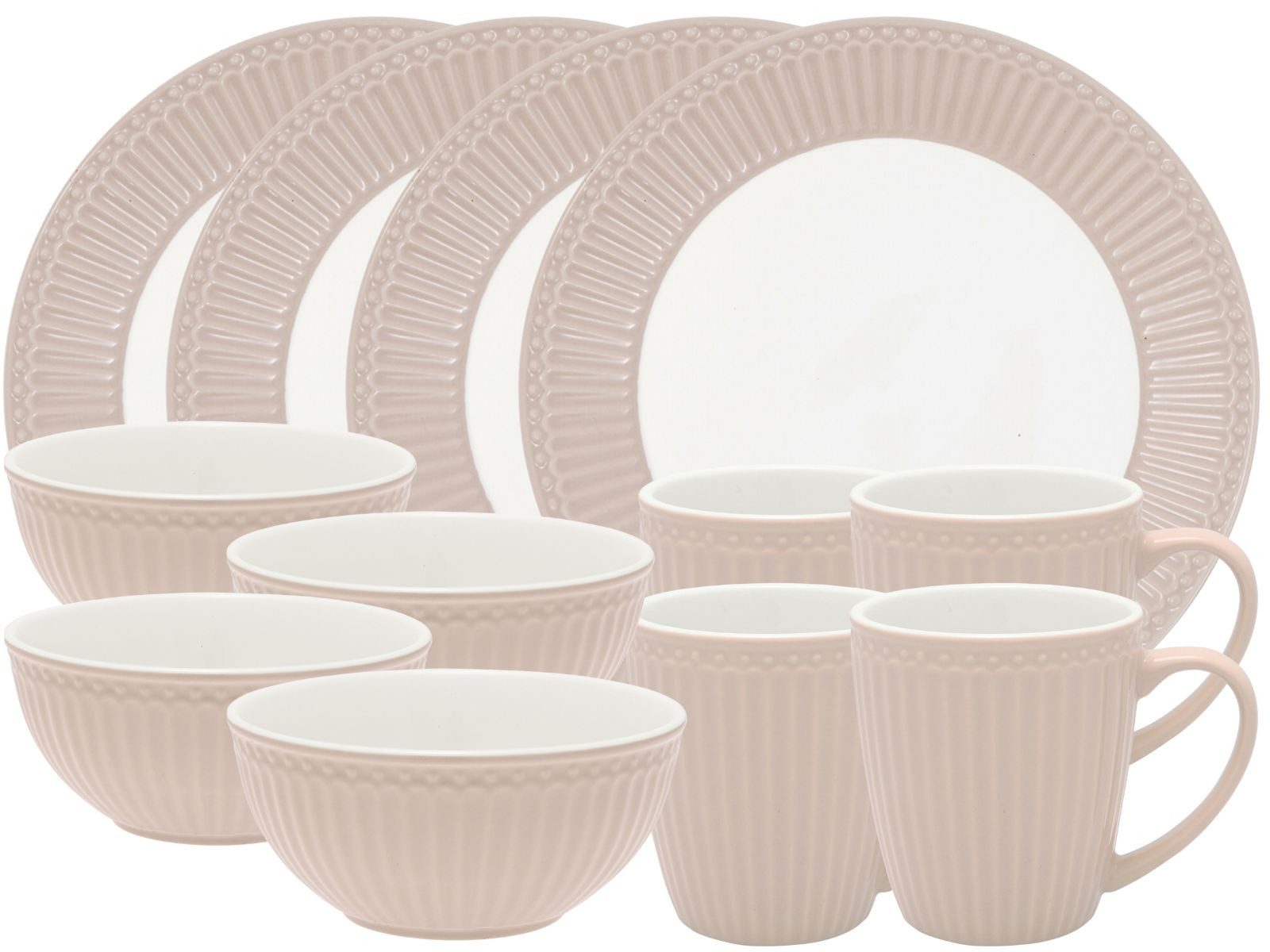 Greengate Frühstücks-Set Alice Frühstücksset creamy fudge 12tlg