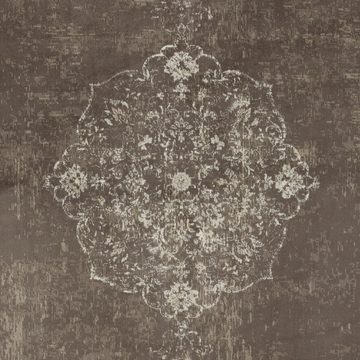 Teppich Orientalischer Samt Teppich Fransen Oriental Vintage Schwarz, NOURISTAN, rechteckig, Höhe: 5 mm