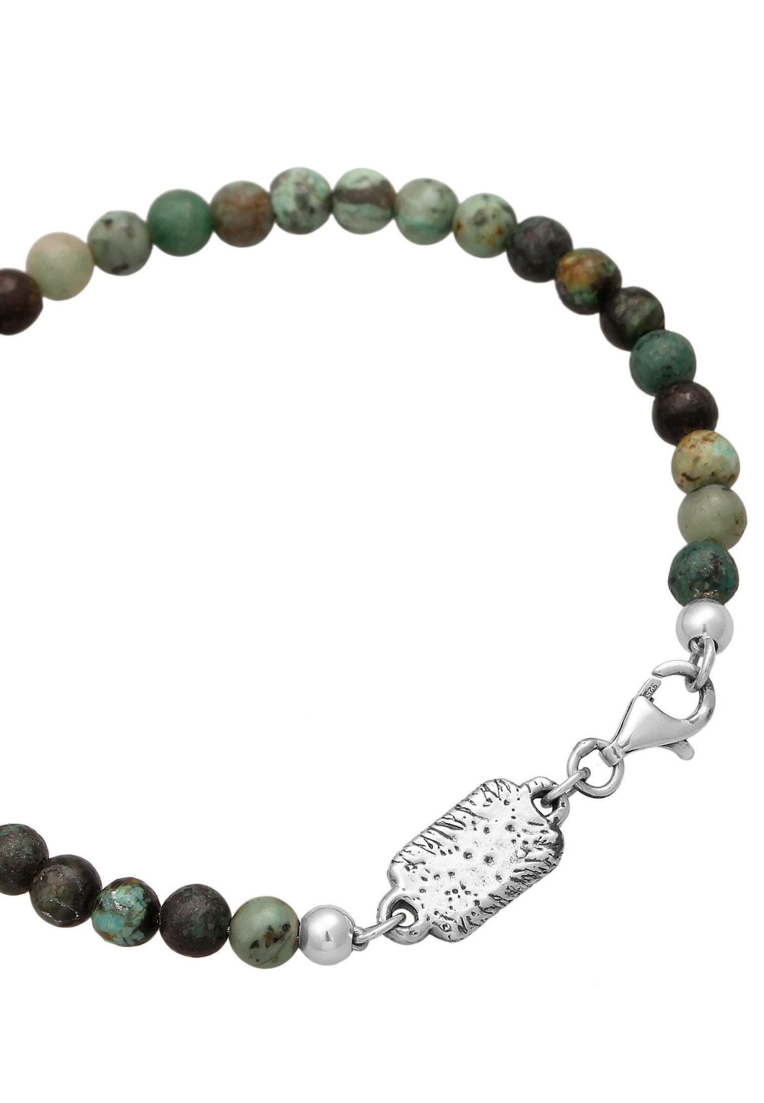 HAZE & GLORY Bead-Armband-Set Afrikanischer Türkis Ozean 925 Sterling Silber