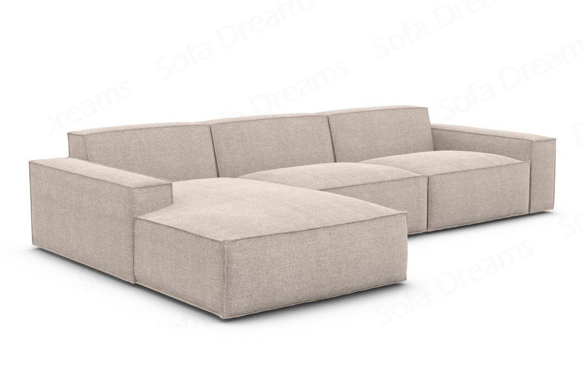 mit L Stoff Formenta Mini Polsterecksofa grau85 Sofa Ecksofa Dreams Sofa Designer Stoffsofa, mane Sofa Eckcouch Strukturstoff