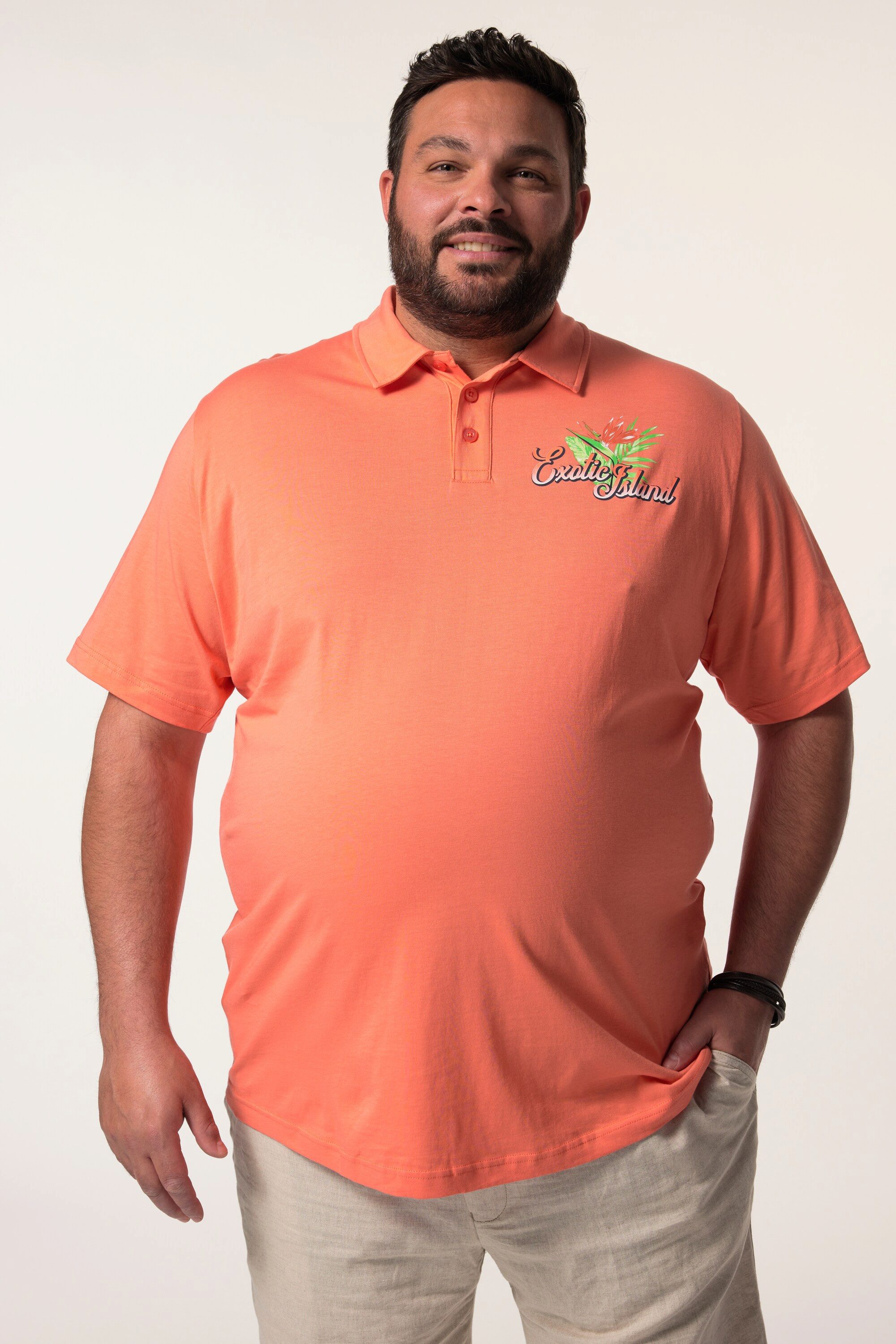 Poloshirt Poloshirt Halbarm Print