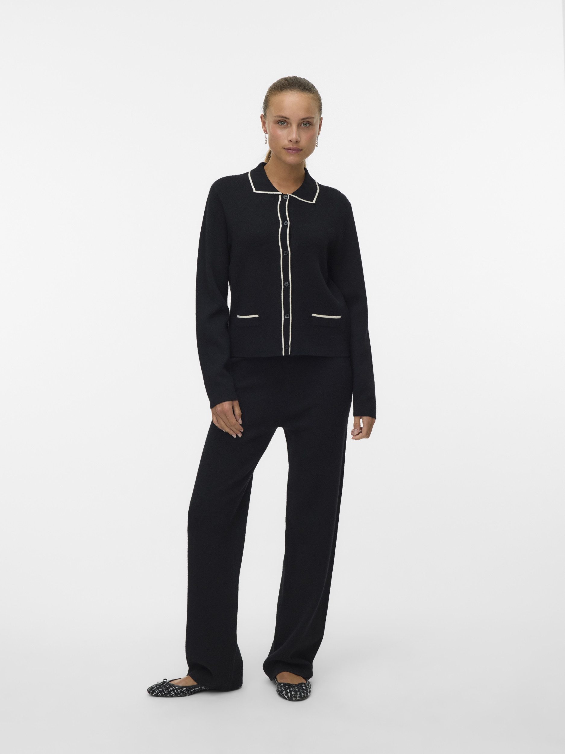 Vero Moda Stoffhose VMGOLD NW CONTRAST LOOSE PANT