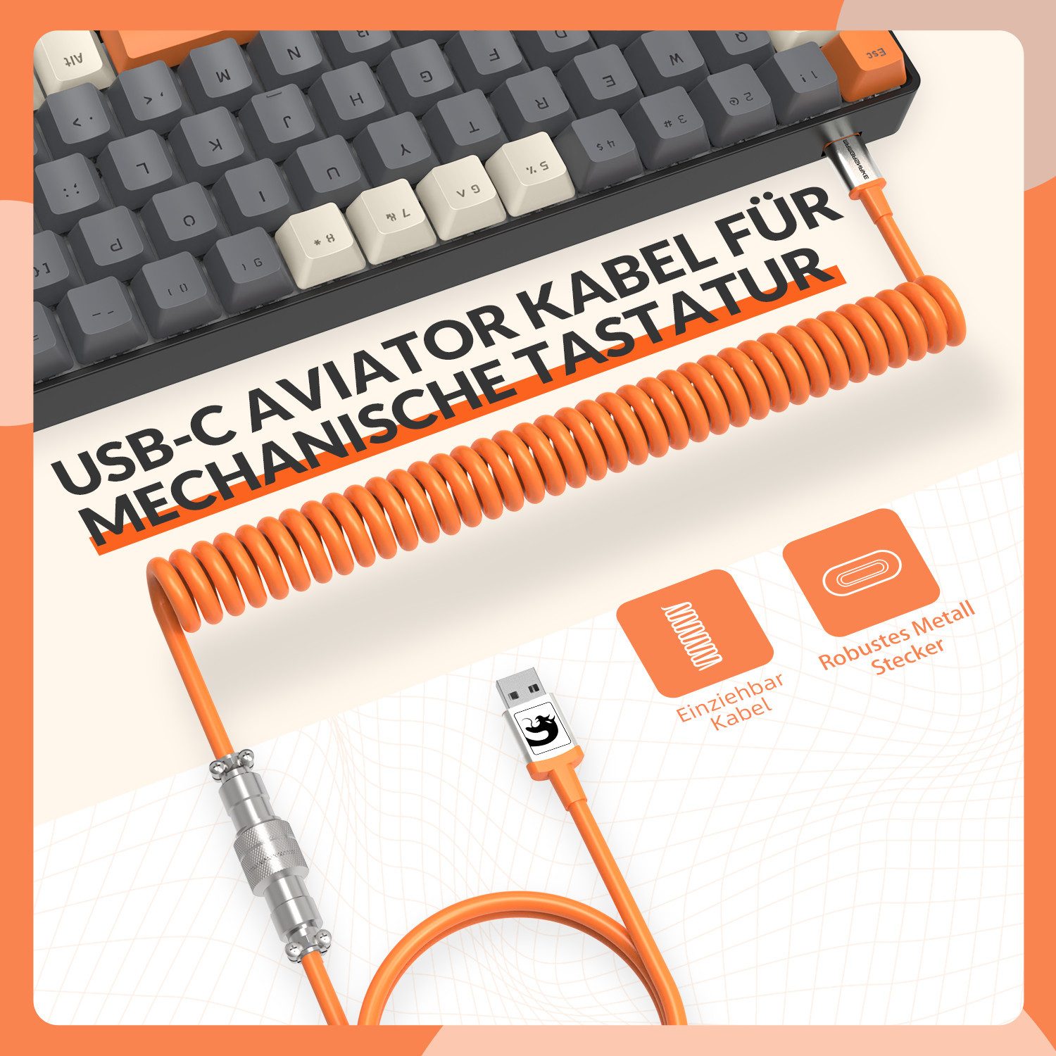 ZIYOU LANG T8 60% Mechanische Gaming-Tastatur,68 Tasten TKL mit Kompaktem Layout, Gaming-Tastatur (Kompaktem Layout,18 RGB,Anti-Ghosting,USB-C Spiralkabel,für PC,Mac)