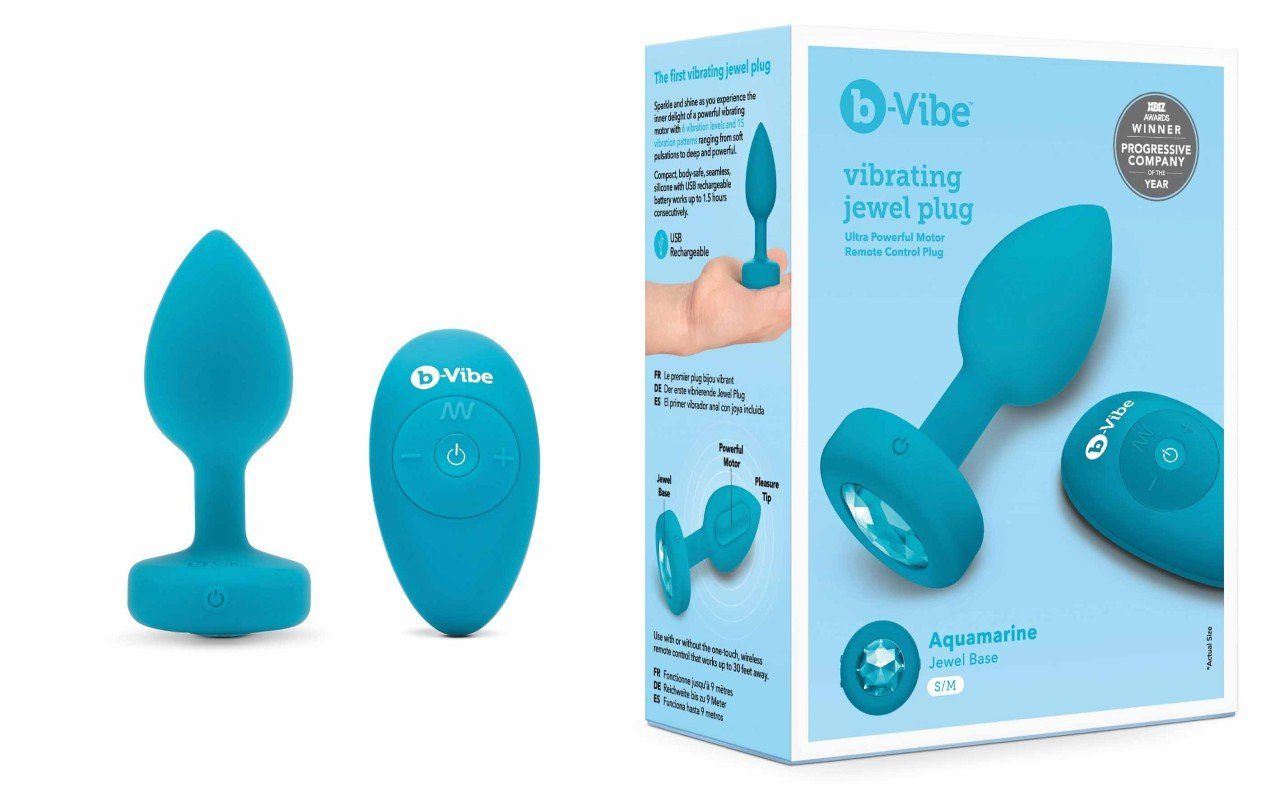 b-Vibe Analvibrator b - Vibe Vibrating Jewel Plug - (div. Farben) Teal (Blaugrün)