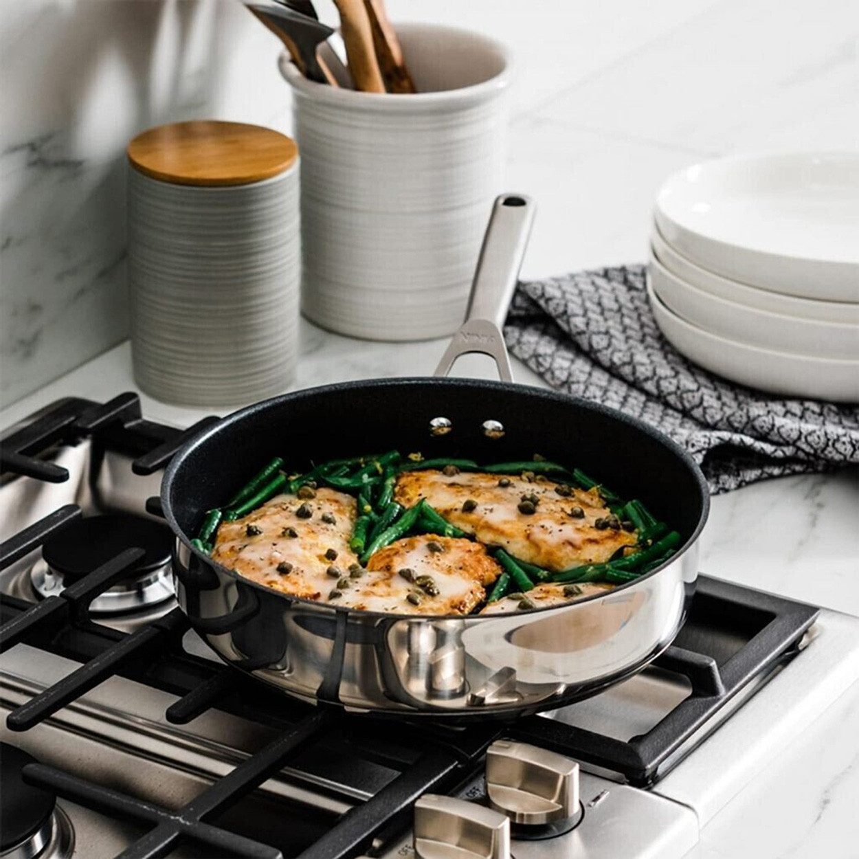 NINJA Bratpfanne C60126EU ZEROSTICK Sauteuse 26 cm, Kunststoff, Antihaftbeschichtung, Geeignet für alle Herdarten, Spülmaschinenfest