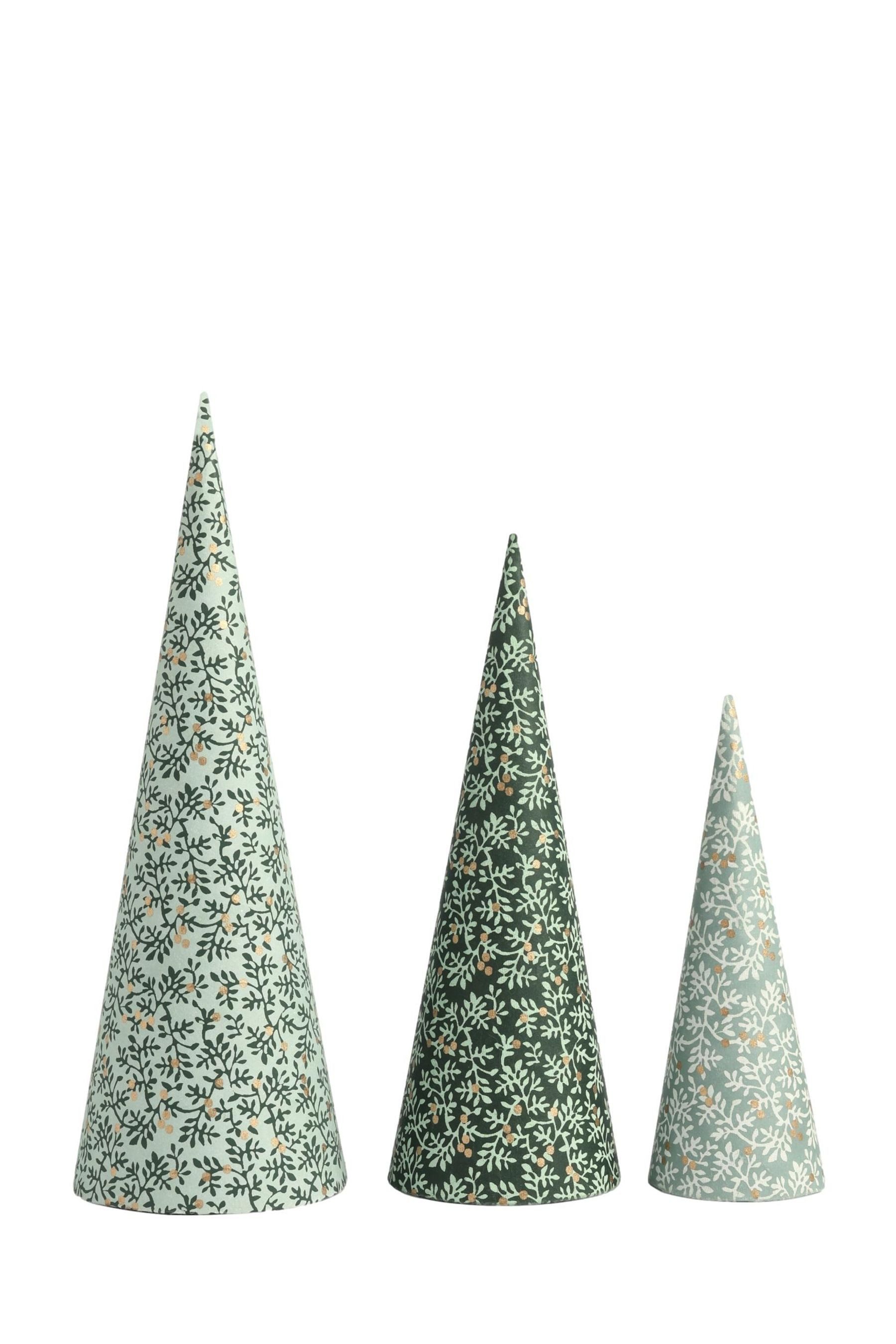 Next Papierdekoration Papierbäume mit Blumen-Print, 3er-Set