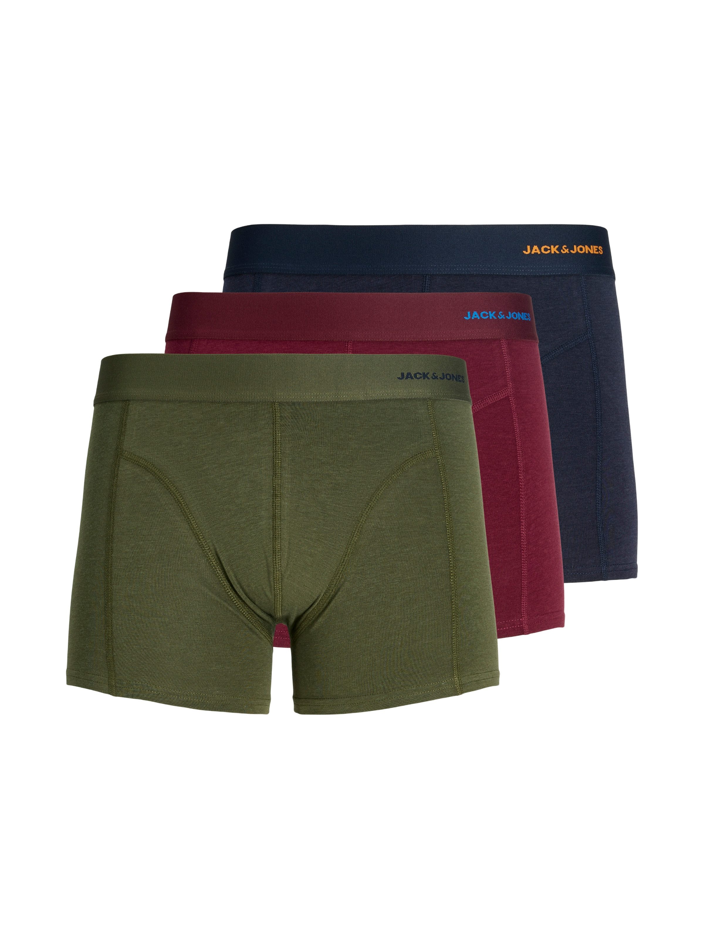 Jack & Jones Trunk JACCOMO SOLID BAMBOO TRUNKS 3 PACK SN (Packung, 3-St) Viskosemischung, elastisches Bündchen