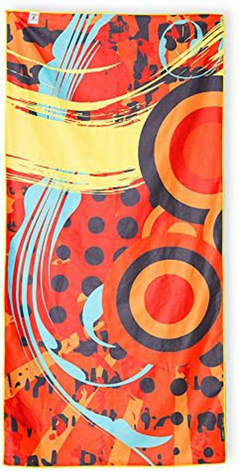 4Monster Sporthandtuch Wassersport Handtuch 100% Mikrofaser Suede Towel, Mikrofaser, saugfähig, schnell trocknend, Größe 160 x 80cm, mehrfarbiges Design orange