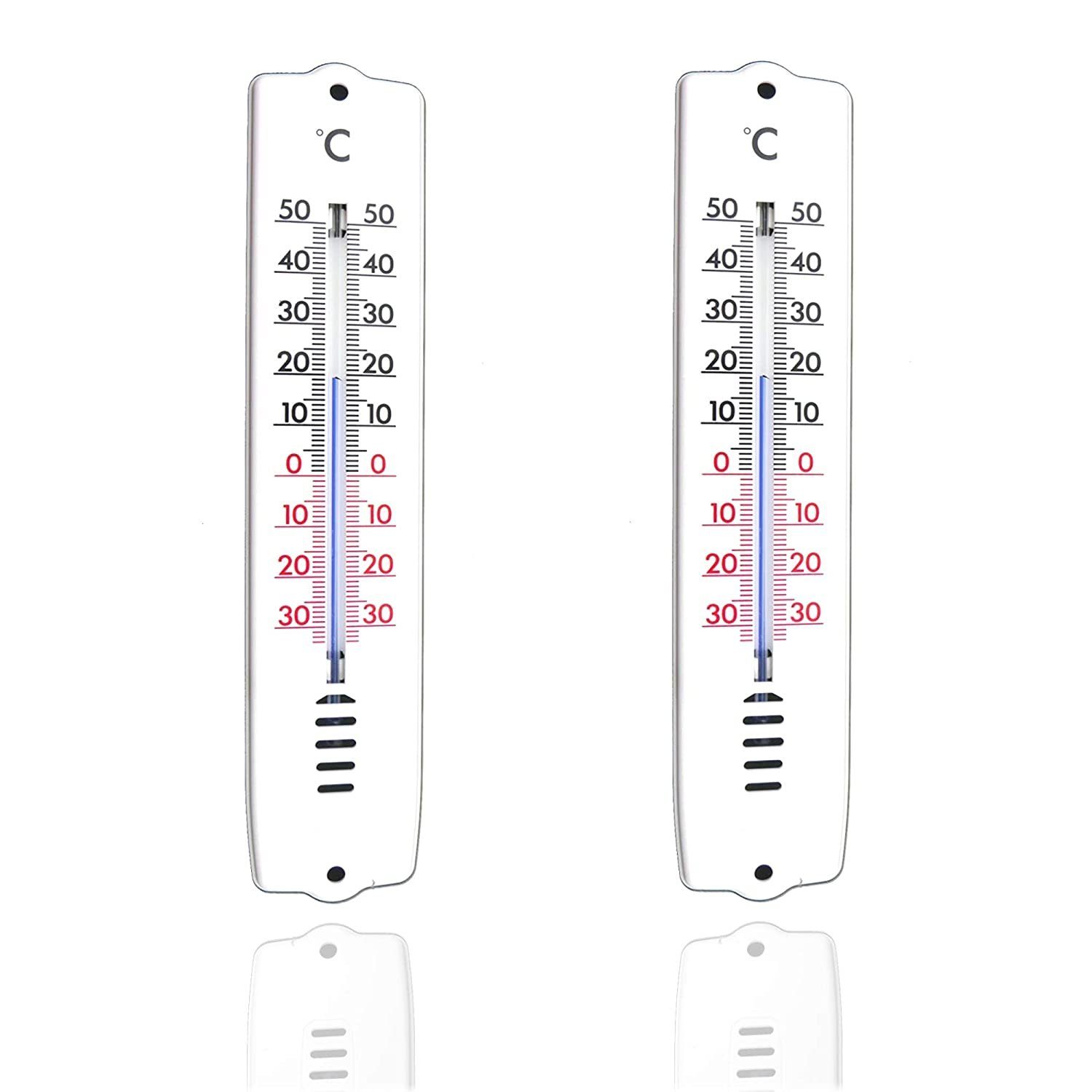 TronicXL Fensterthermometer 2 Stück Wandthermometer Innen Außen
