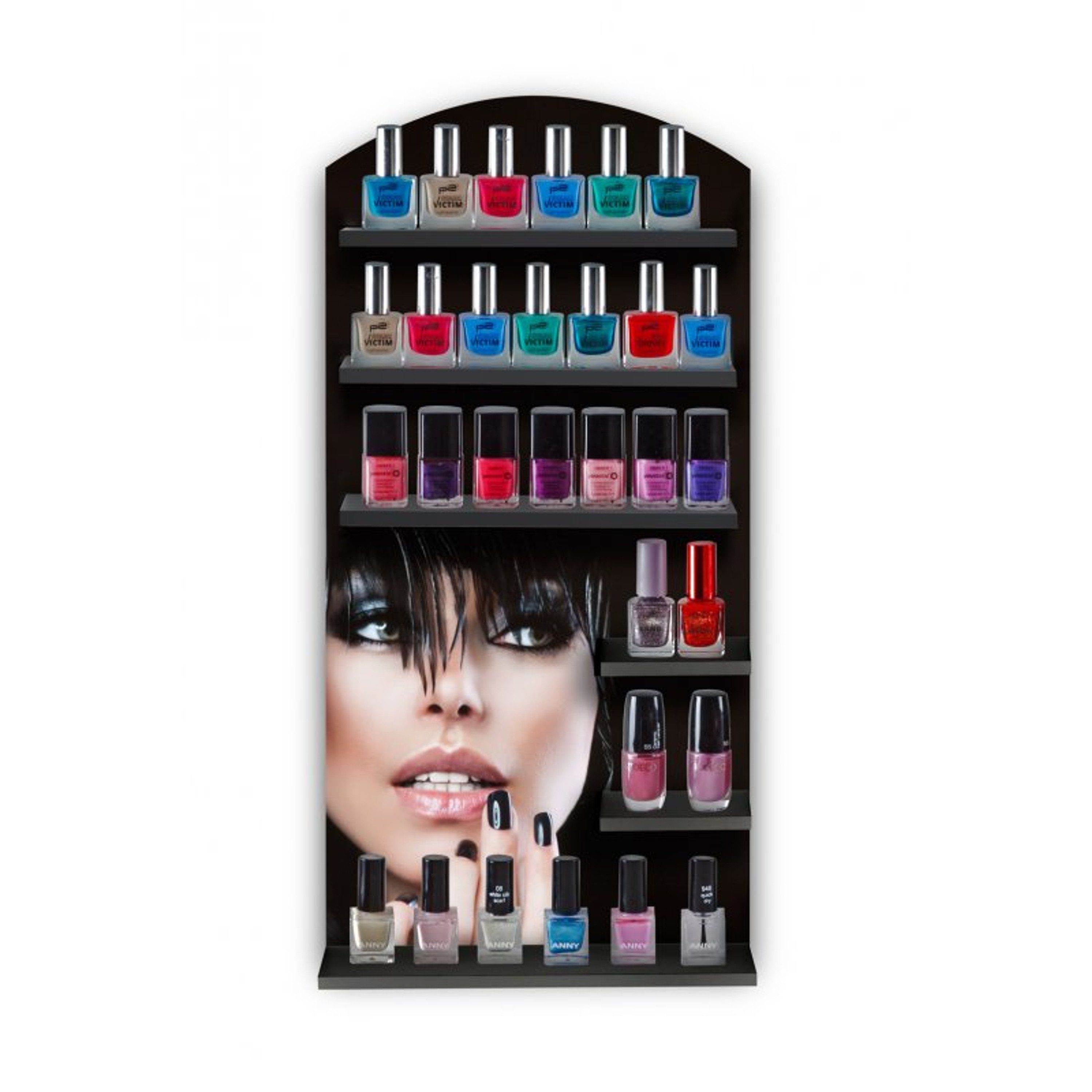 Aileenstore Wandregal UNI, Nagellackregal Nailboard Schwarz-Motiv