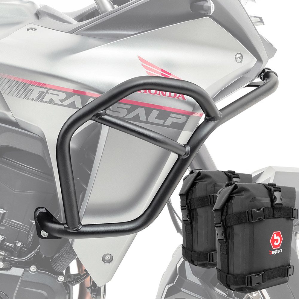 Motoguard Motor-Schutzhülle Set Sturzbügel oben + Taschen für Honda Transalp XL 750 23-24 HG14 sch