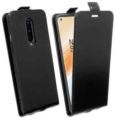 cofi1453 Handyhülle Flip Case für OnePlus 8, Schutzhülle Handy Flip Cover Klapptasche Schwarz