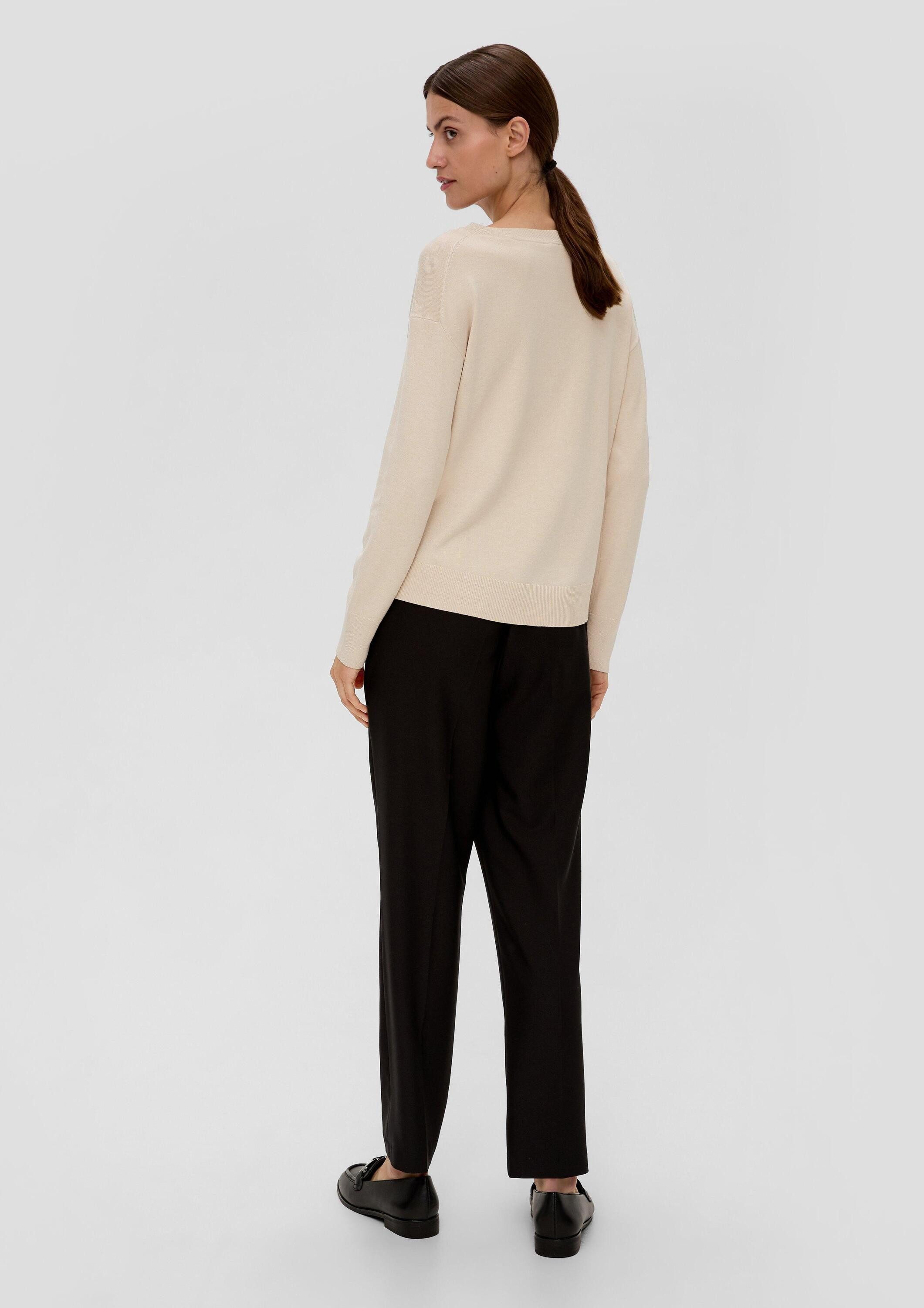 s.Oliver Longpullover Strickpullover Leichter Pullover aus Viskosemix