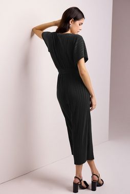 Next Jumpsuit Kurzärmeliger Plissée-Overall mit weitem Bein (1-tlg)