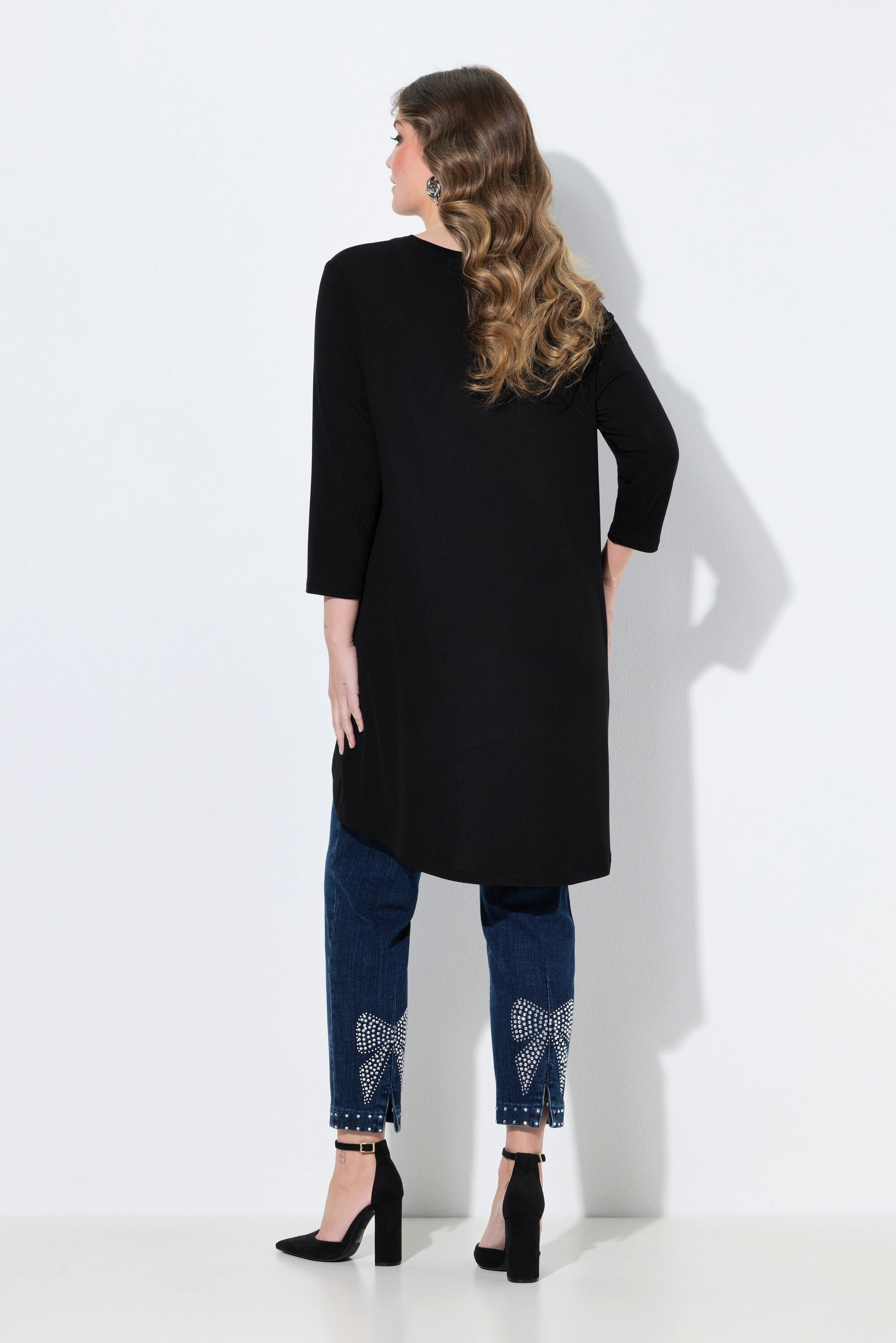 MIAMODA Longshirt T-Shirt A-Linie Ziernieten-Herz