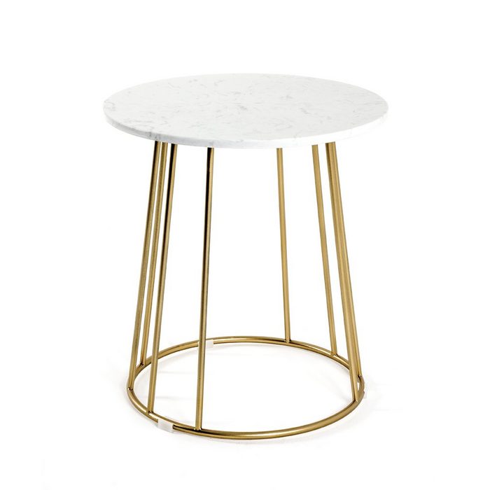 HAKU Beistelltisch HAKU Möbel Beistelltisch - gold-weiß - H. 50cm