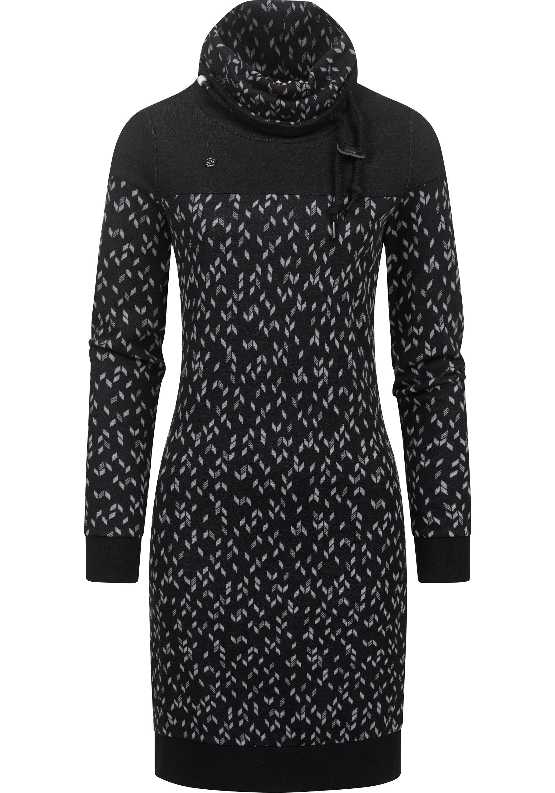 Ragwear Sweatkleid Chloe Dress stylisches Langarmkleid mit Ethnomuster günstig online kaufen