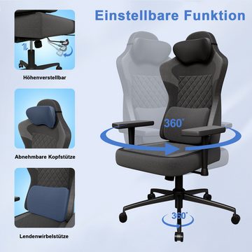 HOMALL Gaming-Stuhl Massage Gaming Stuhl Weiches High-Tech-Gewebe150 kg Belastbarkeit