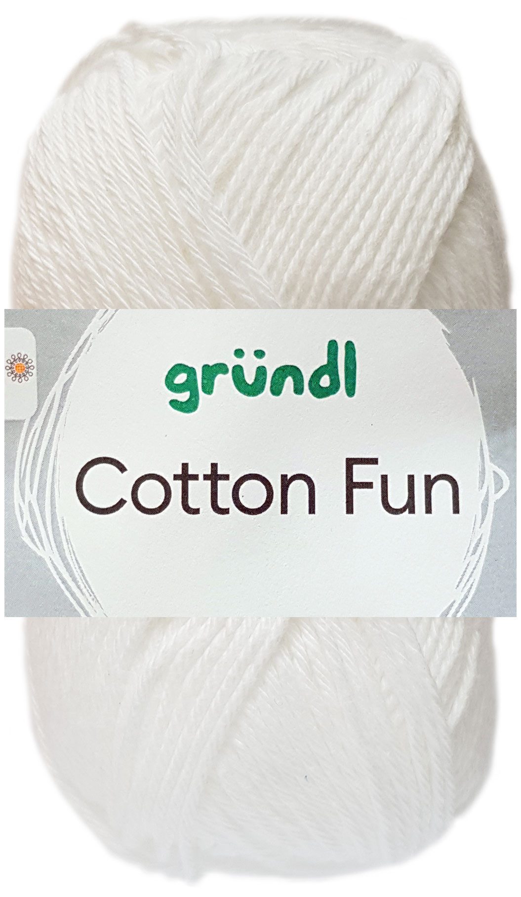 Gründl 50 Gramm Gründl Cotton Fun 01 Weiss Häkelwolle