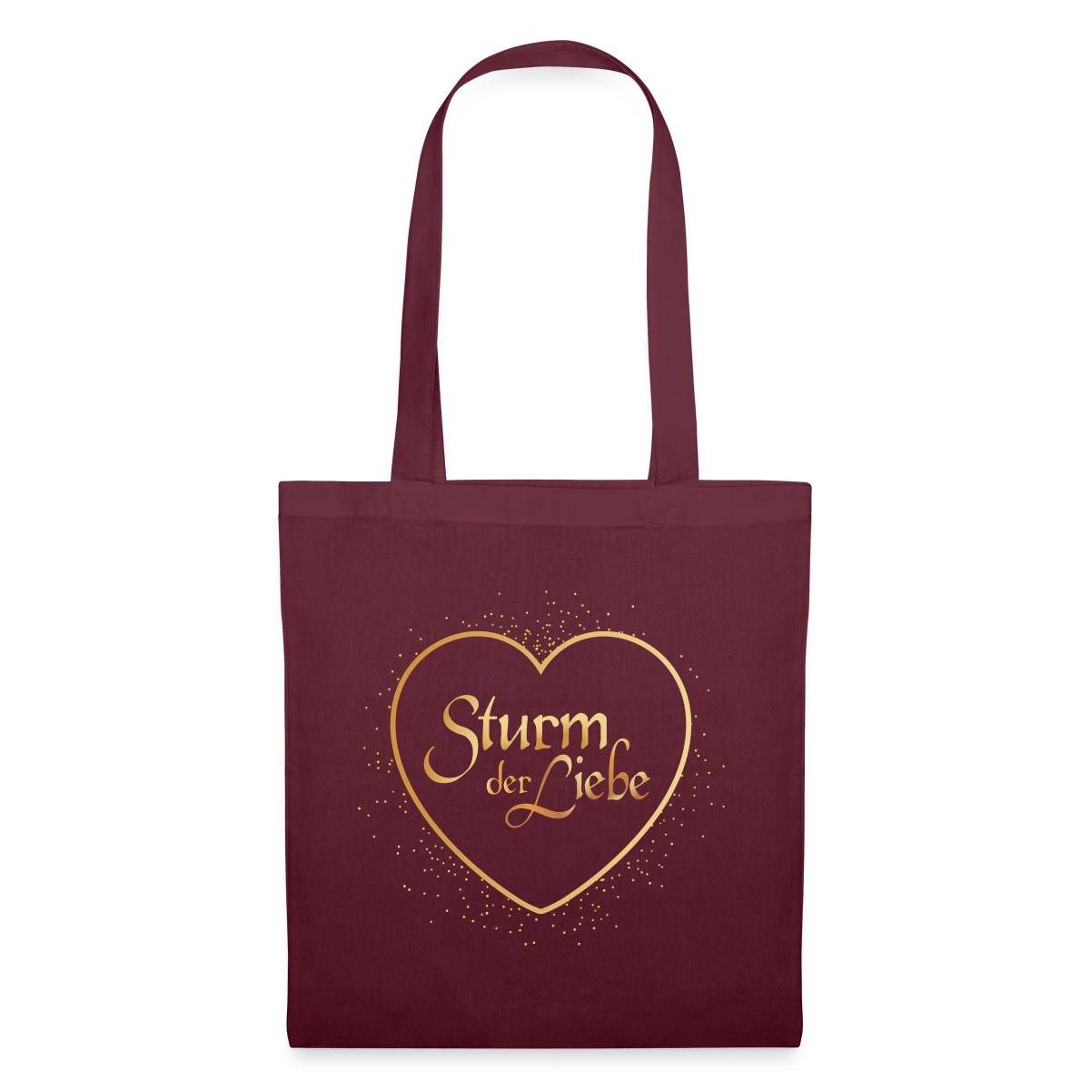 Henkeltasche Sturm Der Liebe Schriftzug Mit Herz Stoffbeutel