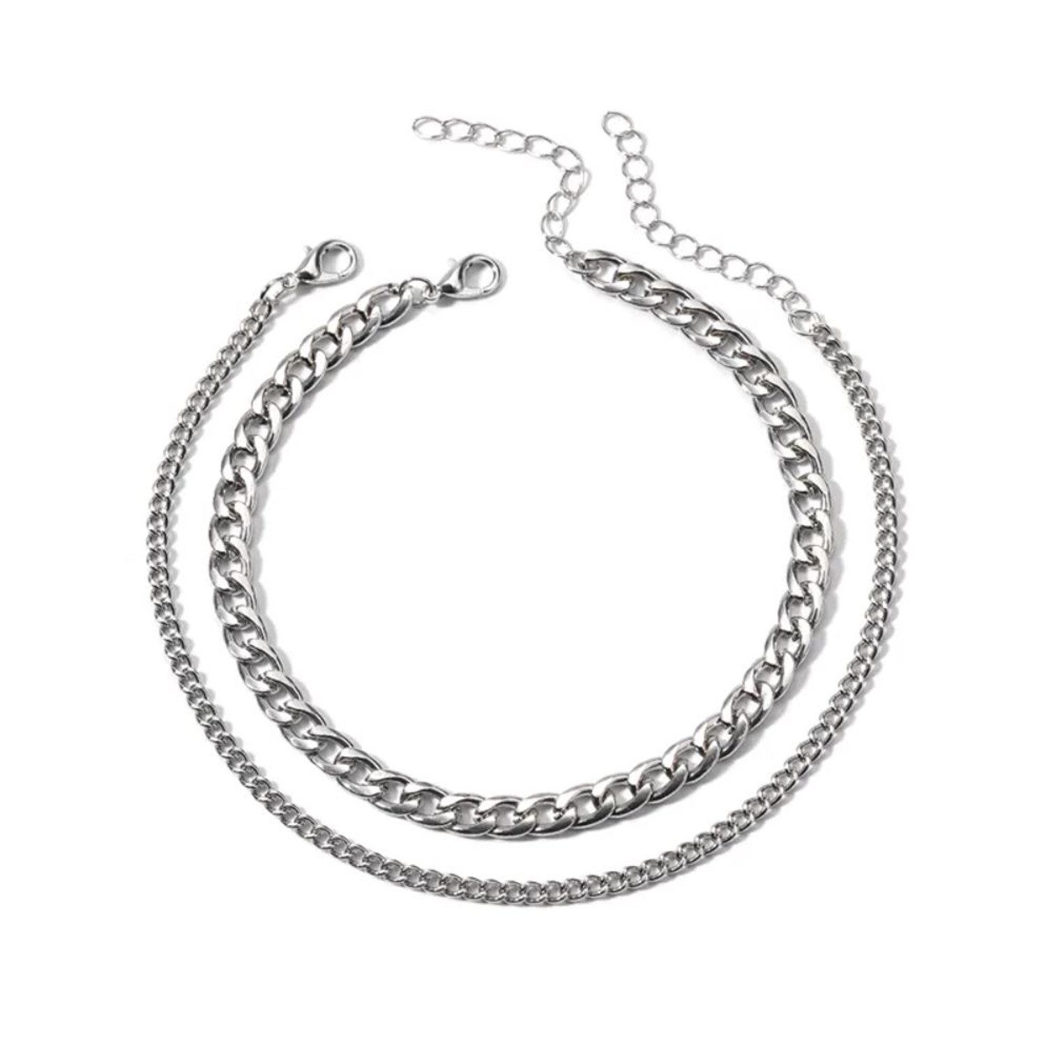 KARMA Fußketten Set Fußkettchen Schmuckset Silber günstig online kaufen