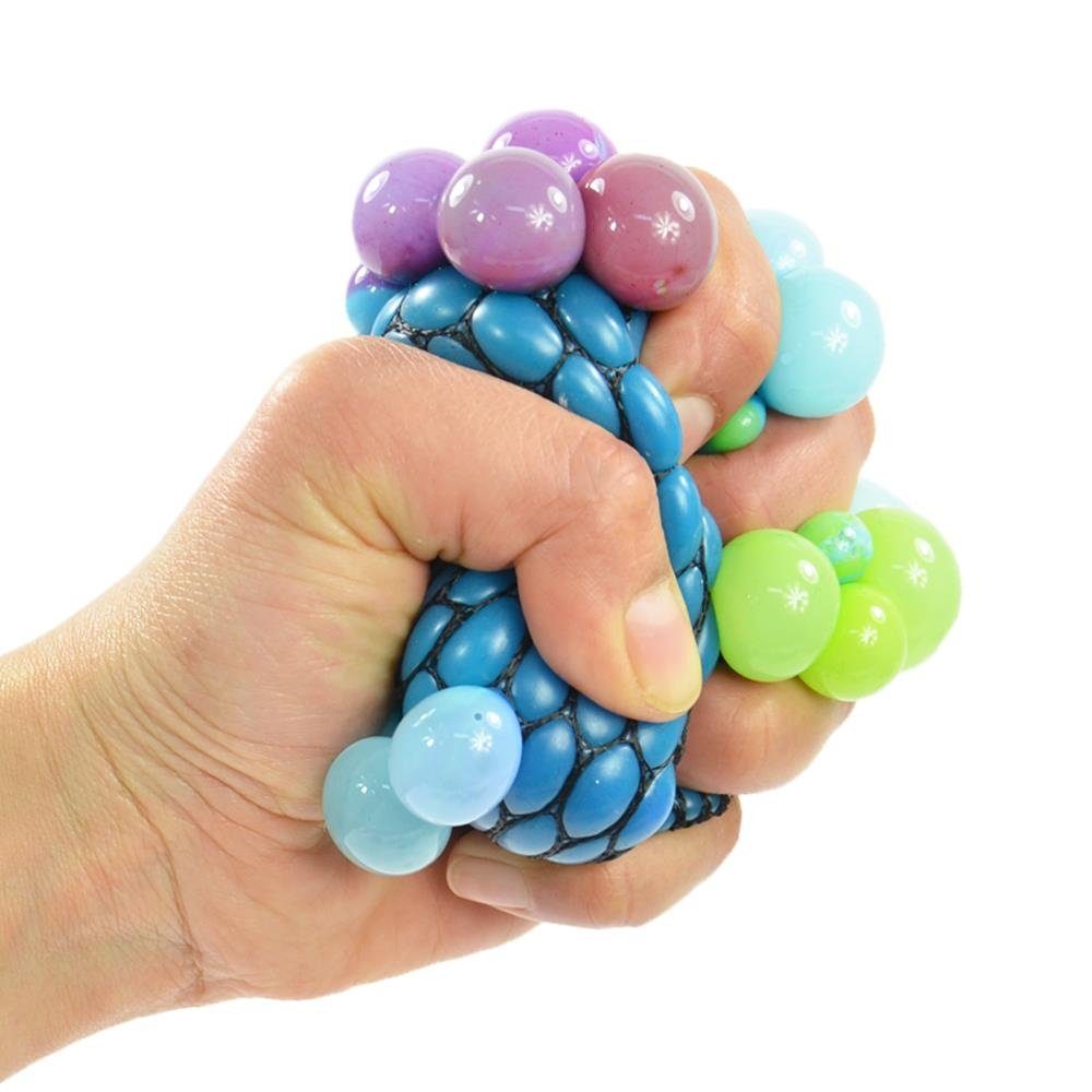 Kögler (Set, 6,5 cm x Ball Rainbow Squishy Pack) 4 4er Antistress Ø Spielball Mesh Netzball