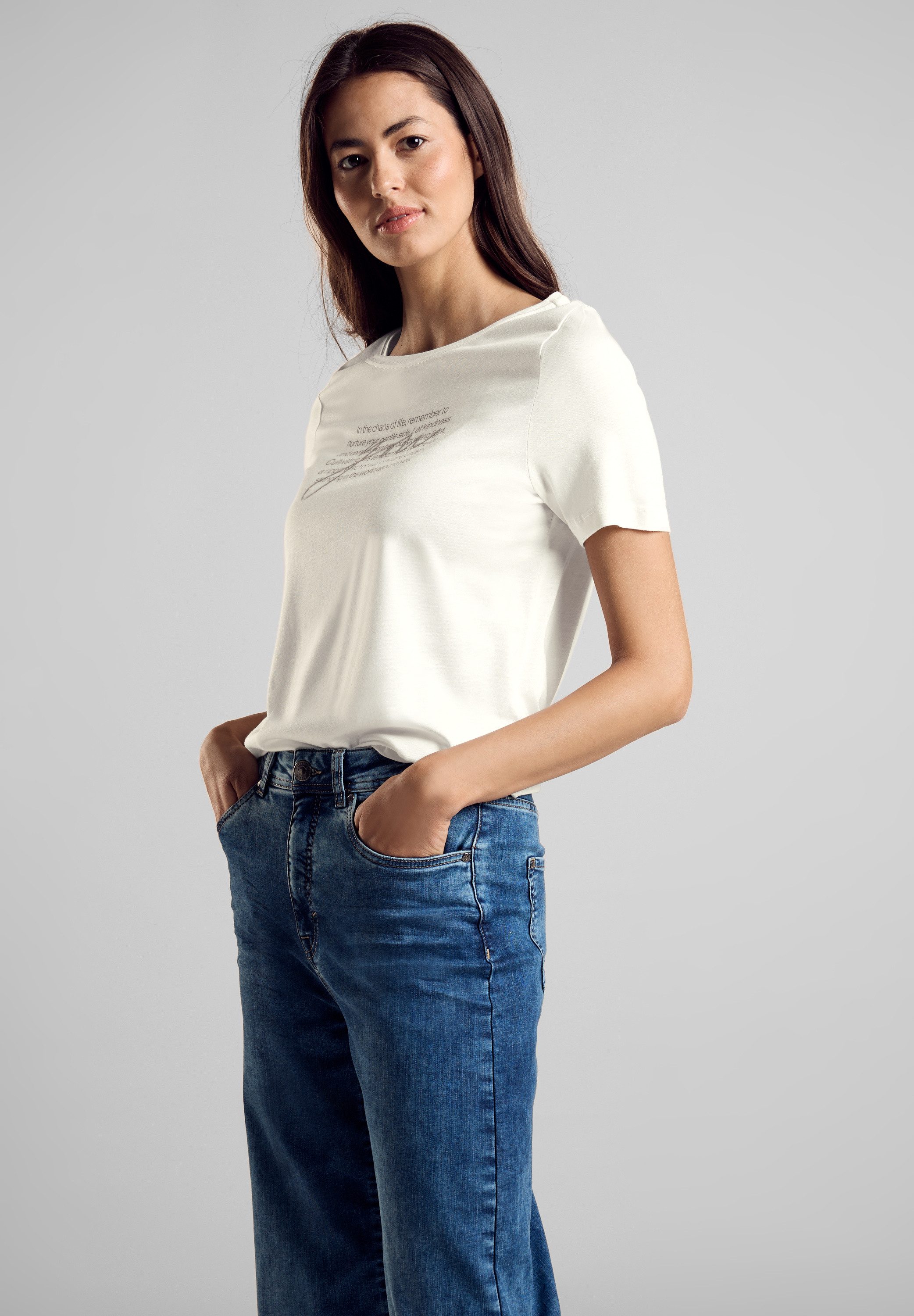 STREET ONE Print-Shirt im soften Baumwoll-Mix. Reduzierter Preis € 18,99. Unverbindliche Preisempfehlung € 25,99