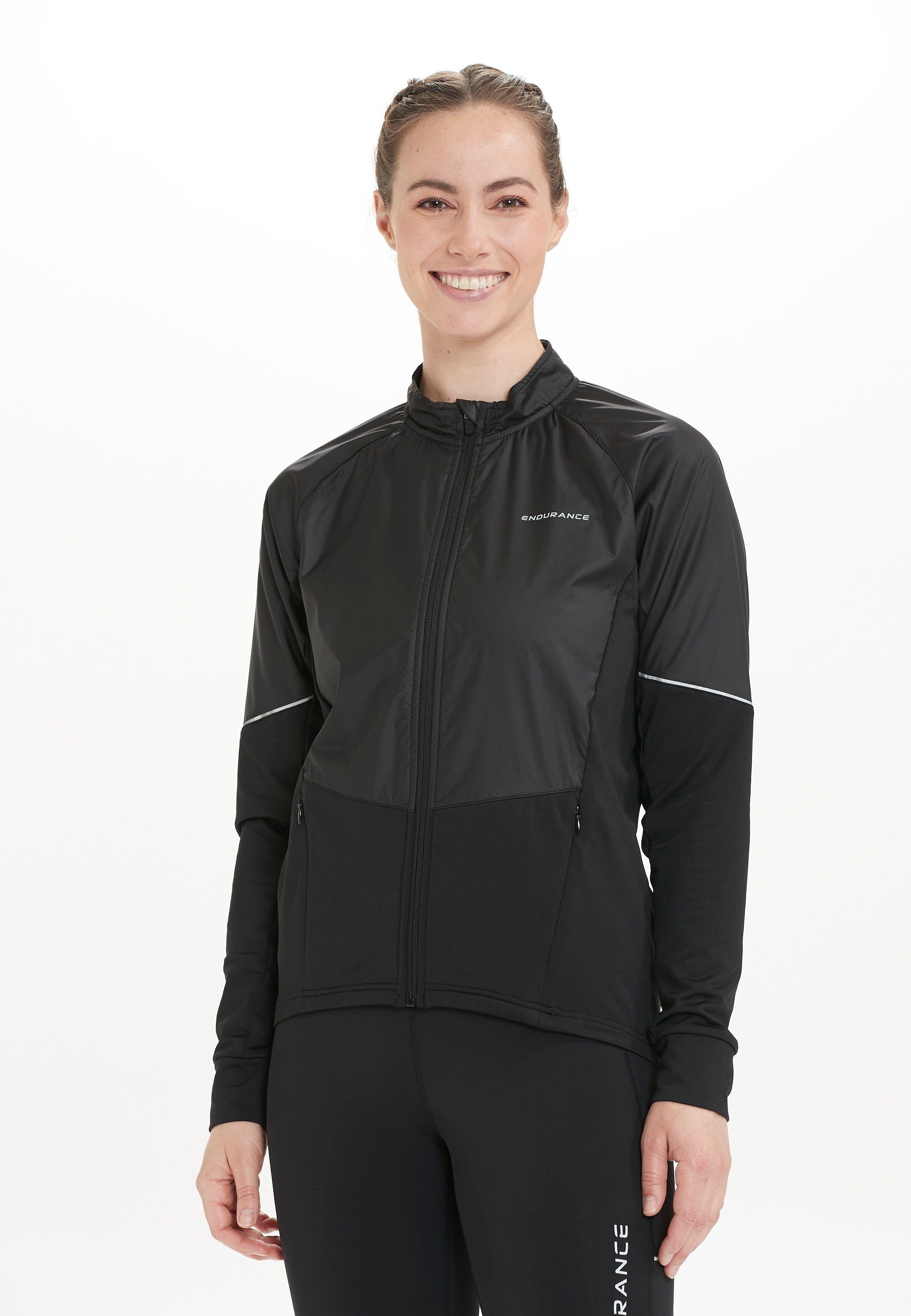 reflektierenden Laufjacke mit Duo-Tech ENDURANCE Elementen schwarz