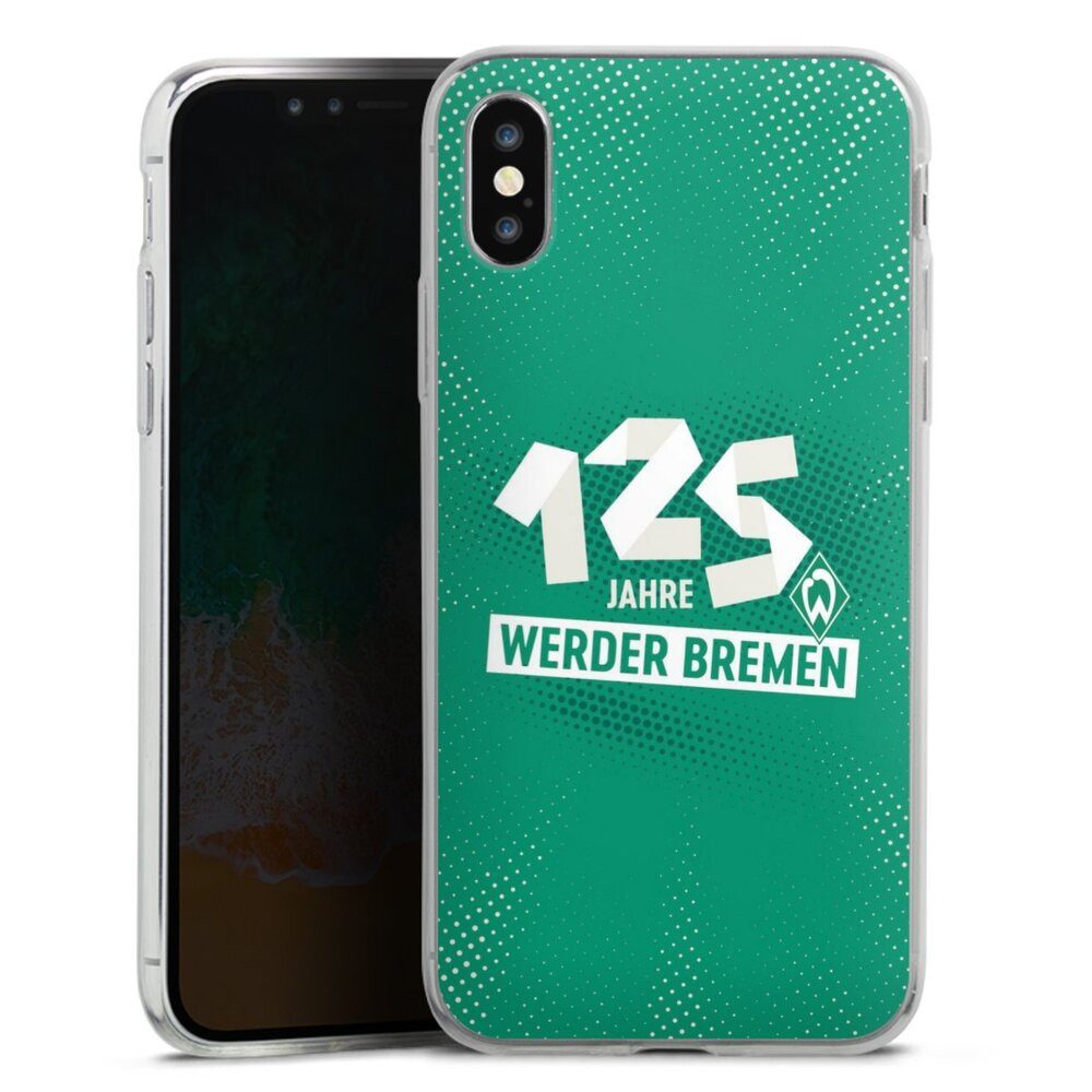 DeinDesign Handyhülle 125 Jahre Werder Bremen Offizielles Lizenzprodukt, Apple iPhone X Slim Case Silikon Hülle Ultra Dünn Schutzhülle