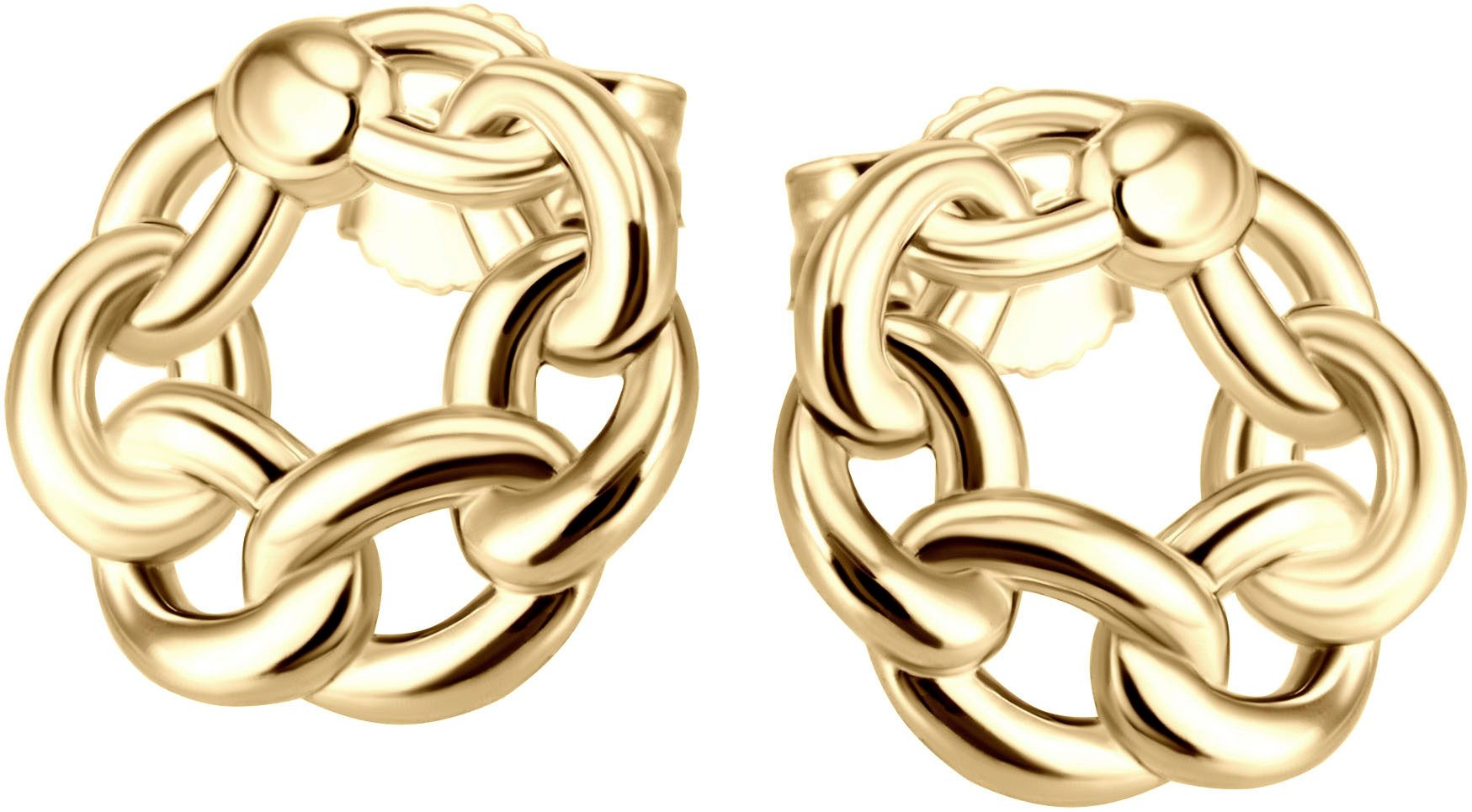 Paar Ohrstecker Schmuck Geschenk Silber 925 Ohrschmuck Ohrringe Kreis Kettenglieder