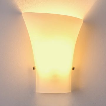 hofstein Wandleuchte »Vazzano« Wandlampe aus Metall/Glas in Weiß, ohne Leuchtmittel, mit Lichtspiel an der Wand, G9 max., mit Lichteffekt