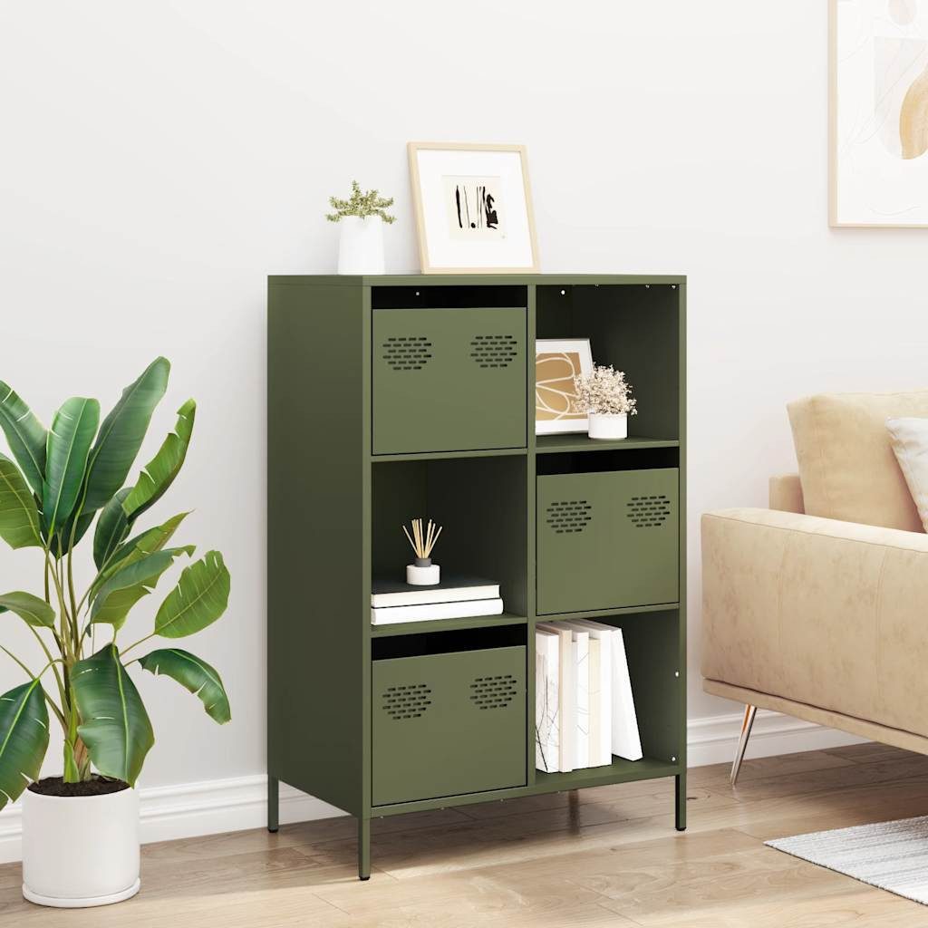 vidaXL Highboard Highboard Olivgrün 68x39x103,5 cm günstig online kaufen