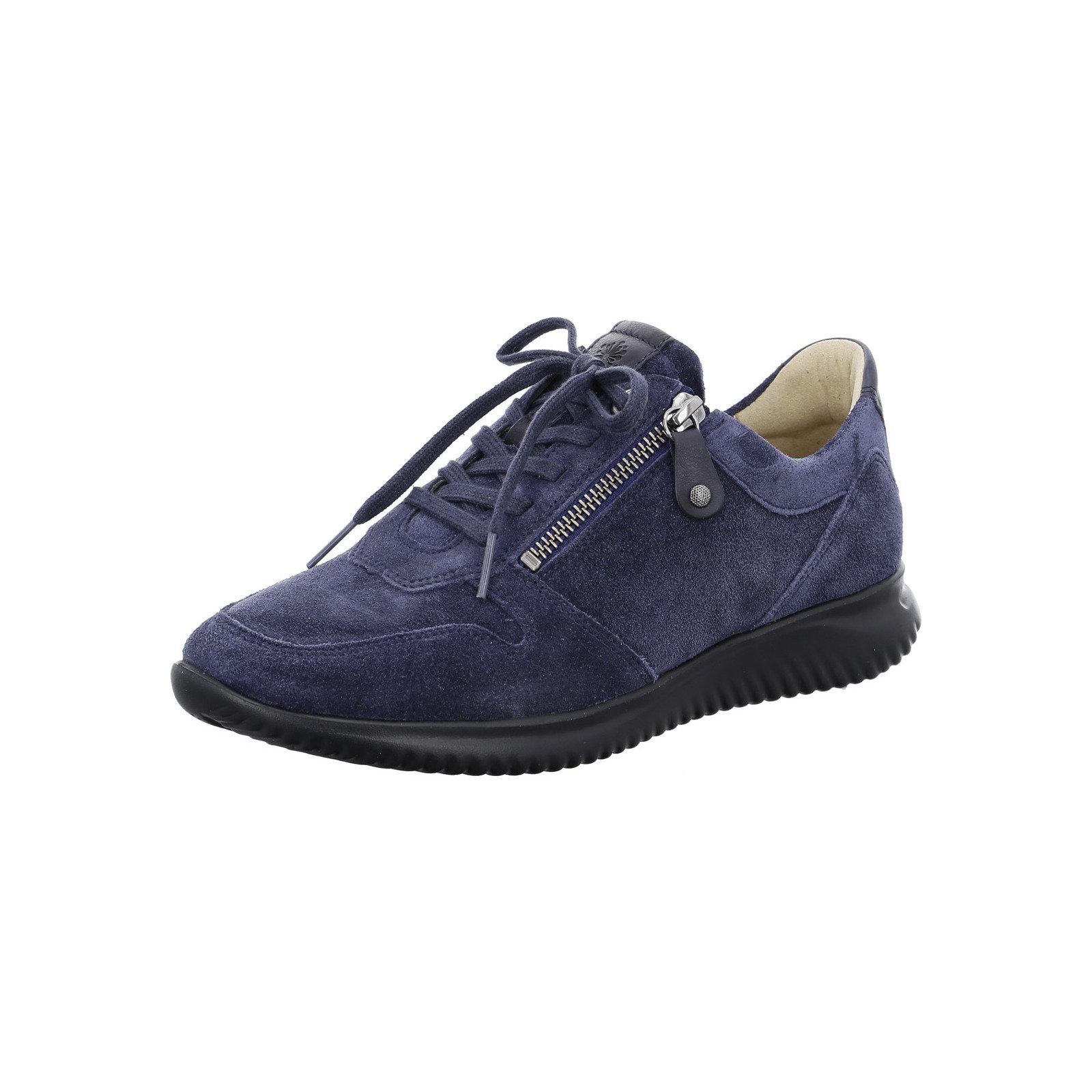 Hartjes Breeze - Damen Schuhe Schnürschuh Sneaker Velours blau