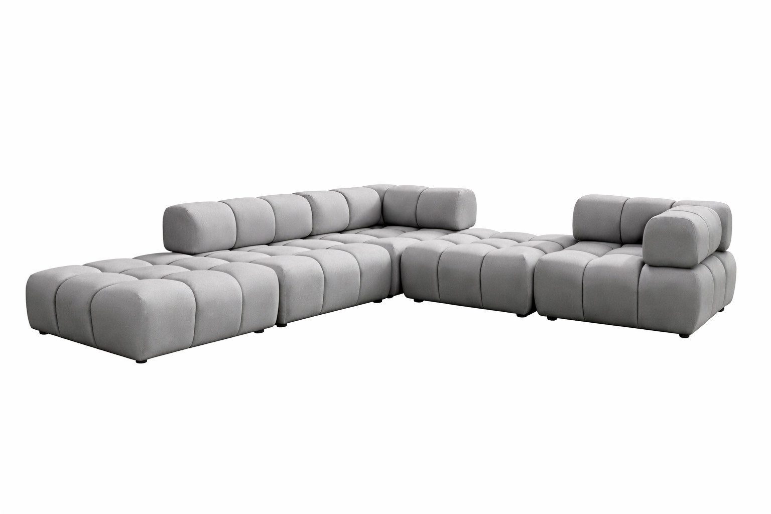 Kaiser Möbel Ecksofa universell modern modular Premium aus Veloursstoff Bluvel,BOLLA Corner, Einzelartikel, luxuriöses Designer-Ecksofa,moderne Bubble-Form