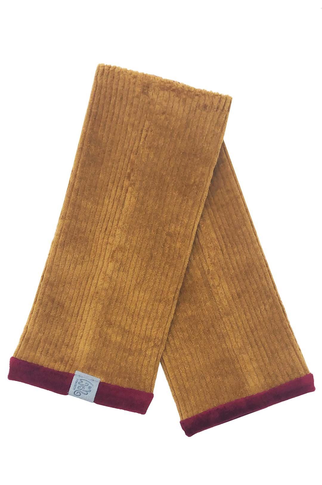 Wishproject® Armstulpen Pulswärmer Cord-Cognac Weiche Stoffe günstig online kaufen